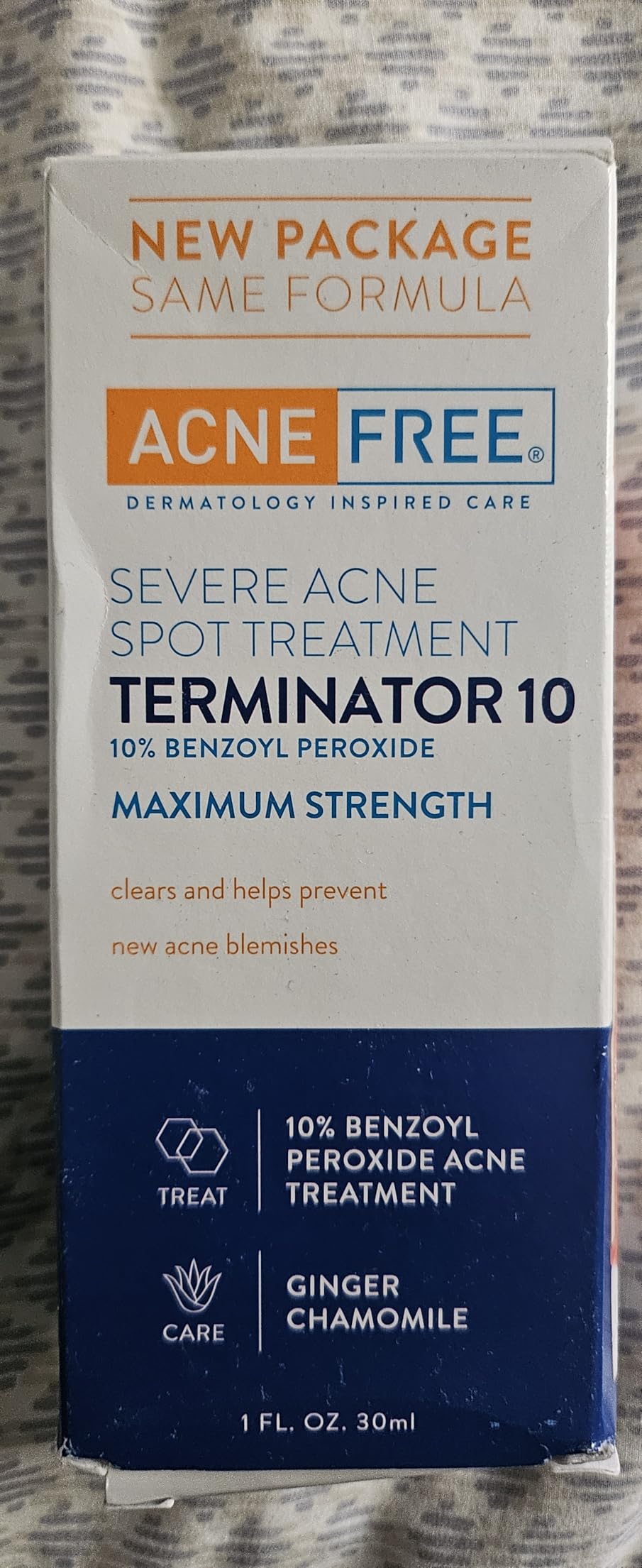 AcneFree Terminator 10 Acne Spot Treatment with Benzoyl Peroxide 10% Maximum Strength Acne Cream Treatment, 1 Ounce - Pack Of 1 customer photo 1