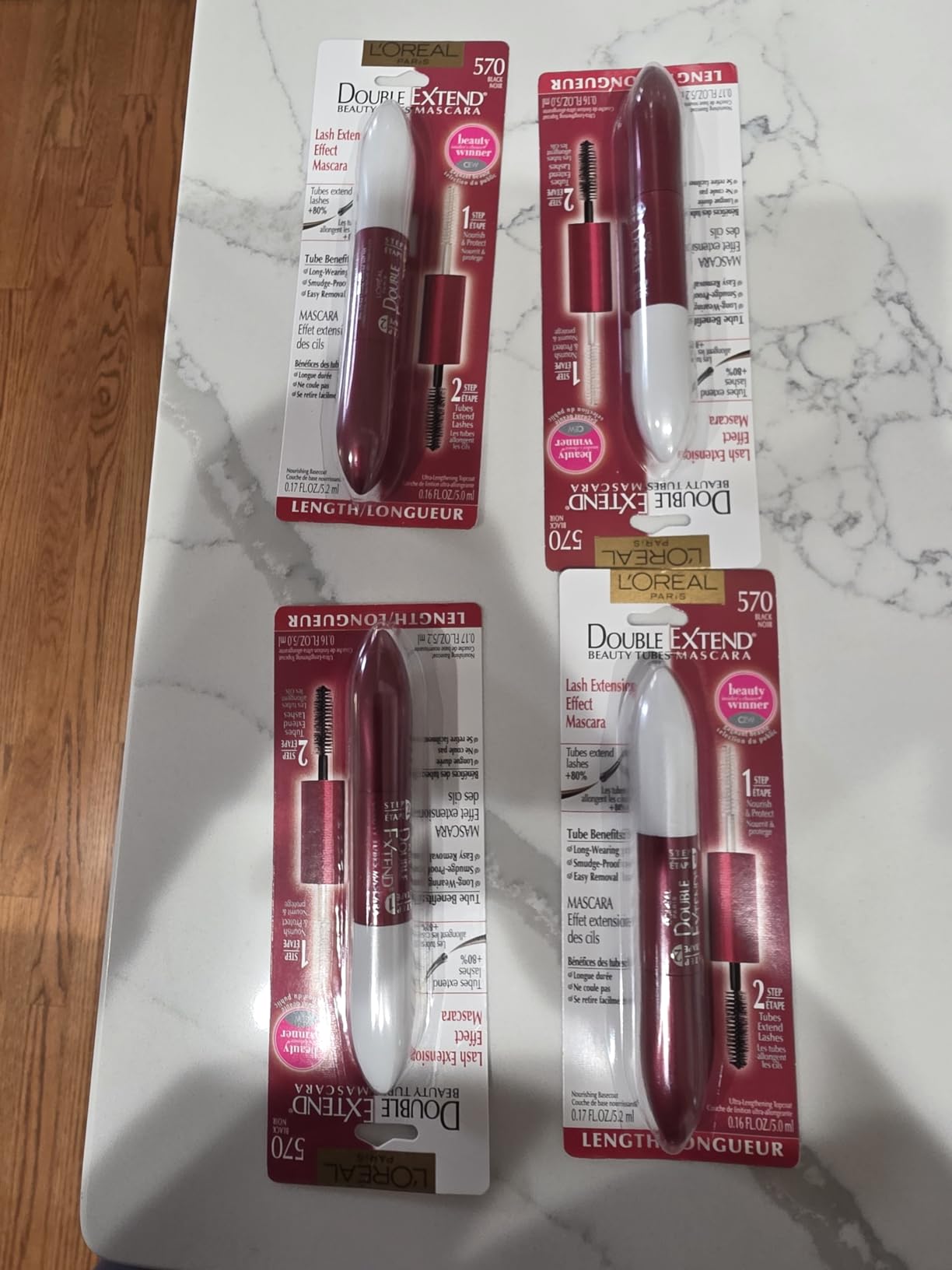 L'Oreal Paris Makeup Double Extend Tubing Mascara, Lengthening 2 Step Mascara, Smudgeproof, Black customer photo 1