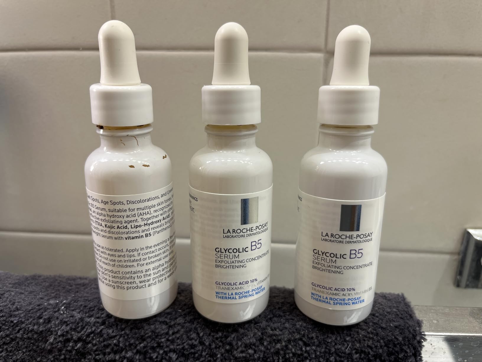 La Roche-Posay Glycolic Acid Dark Spot Serum with Vitamin B5, 1oz | Tranexamic acid and kojic acid skin tone corrector that helps reduce discoloration, brighten skin, and even skin tone. customer photo 1