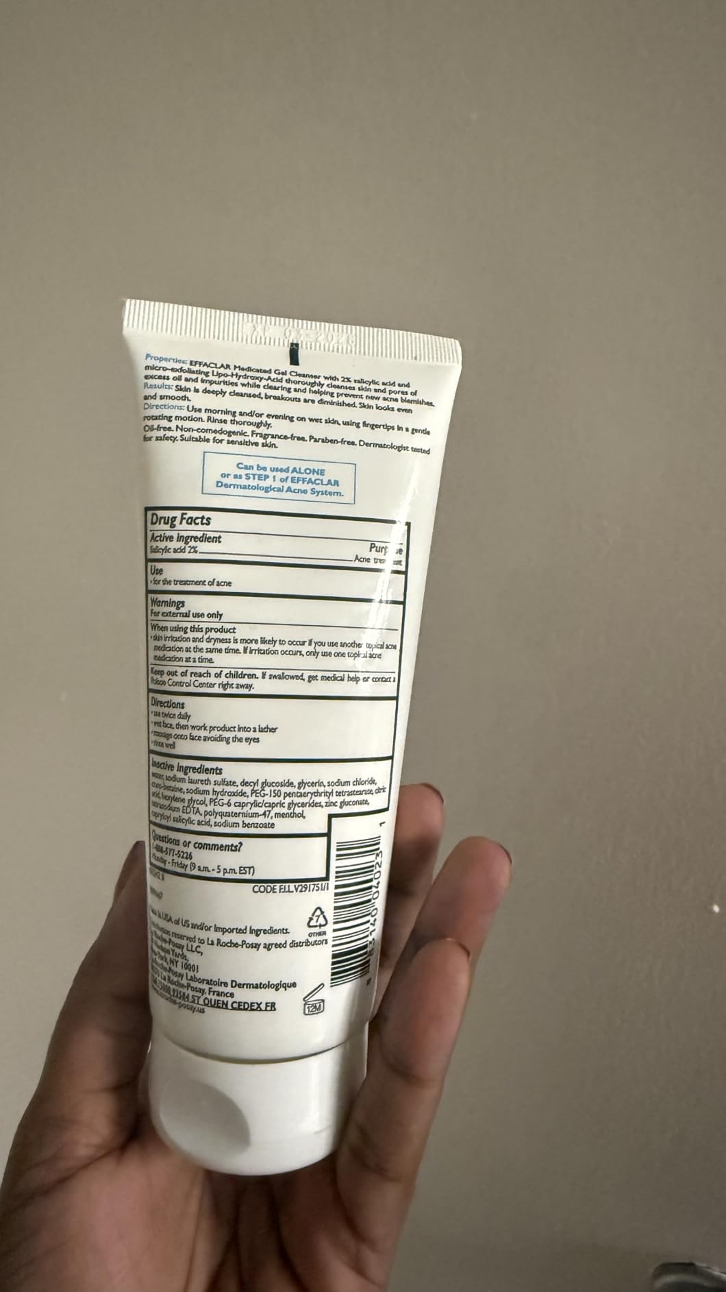 La Roche-Posay Effaclar Medicated Gel Cleanser, 2% Salicylic Acid + LHA customer photo 1