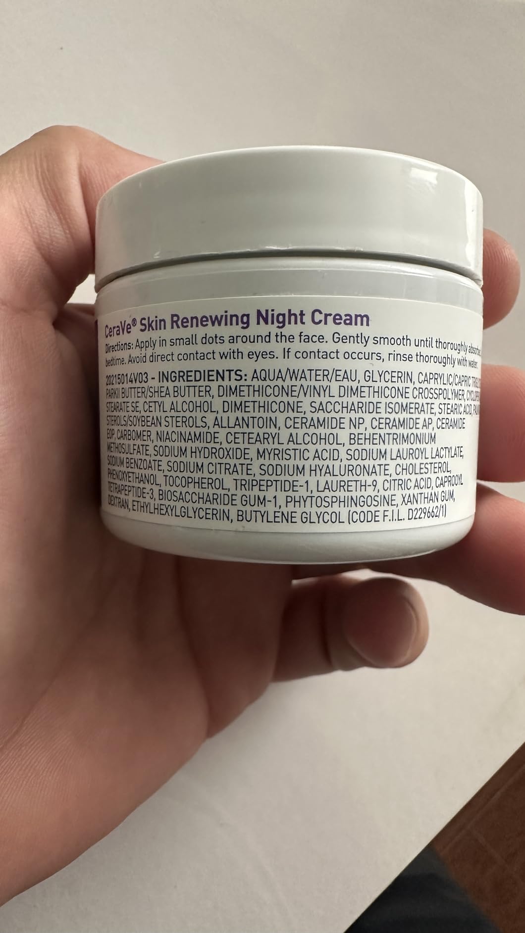 CeraVe Night Cream, Face Moisturizer, Skin Care for Dry Skin, 1.7oz | Skin Renewing Face Moisturizer with Hyaluronic Acid & Peptides, Night Cream For Men & Women, Anti-Aging Face Cream, Daily Use customer photo 1