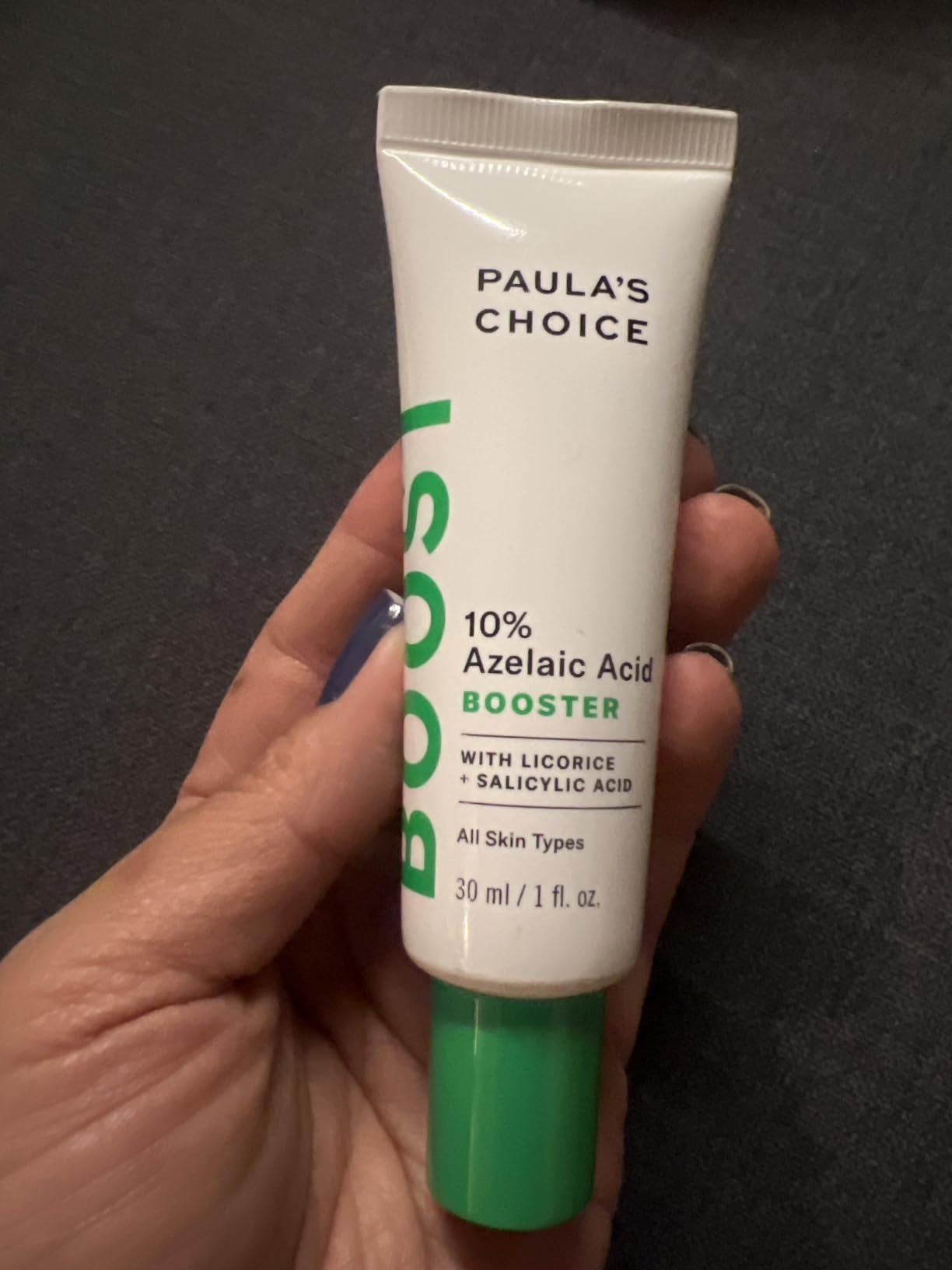 Paula's Choice BOOST 10% Azelaic Acid Booster Cream Gel, 1 Fl Oz | Oil-Free Serum Fades Discoloration & Post-Blemish Marks with Licorice Extract & Salicylic Acid, Fragrance-Free customer photo 1