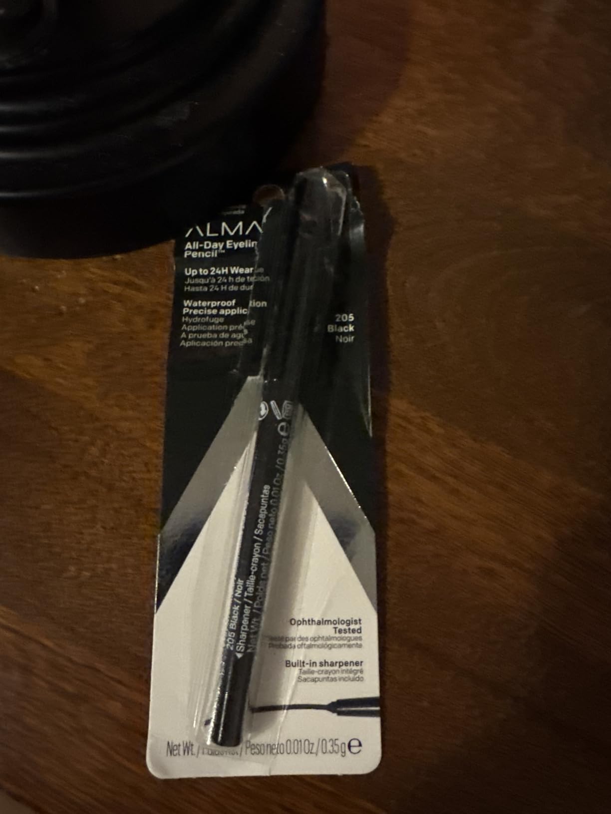 Almay All-Day Eyeliner Pencil, 205 Black, 0.01 oz | Waterproof, no-fade eyeliner glides on smoothly. Built-in sharpener. Up to 24HR wear. Hypoallergenic. Cruelty-free. customer photo 2