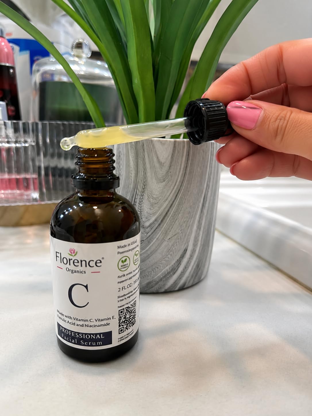 Vitamin C Serum For Face - Anti Aging Face Serum with Vitamin C, Hyaluronic Acid, Vitamin E. Brightening Formula. Improve Appearance of Dark Spots, Tone, Fine Lines & Wrinkles, Glowing Skin 2 Fl Oz customer photo 2
