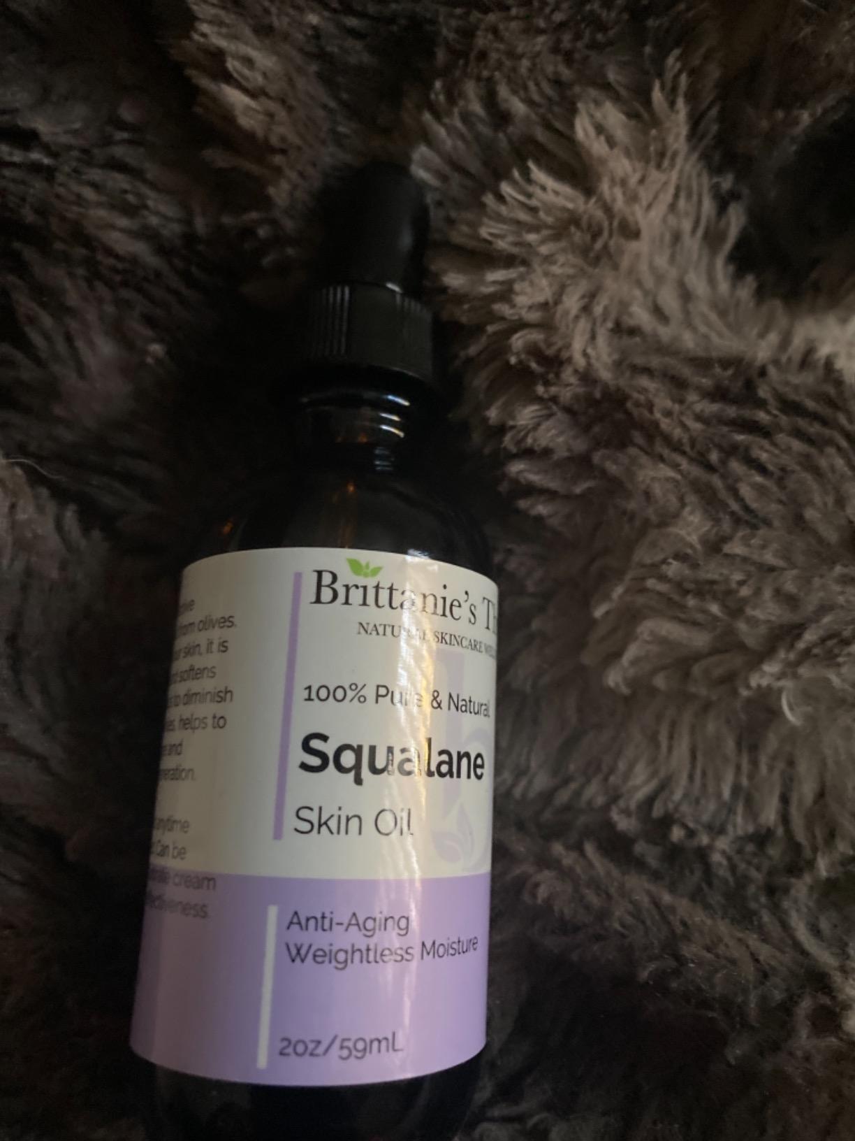 Brittanie's Beauty 100% Pure Squalane Oil, 2oz | For Hair, Skin & Nails, Lightweight Hydration for Radiant Glow, Smooth Skin & Silky Hair, Clean, Vegan, Non-Greasy Formula customer photo 2