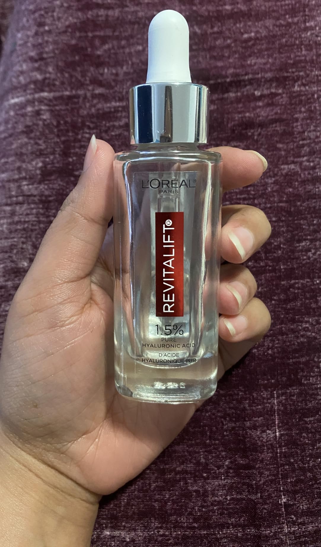 L'Oreal Paris Revitalift 1.5% Pure Hyaluronic Acid Serum for Face, Anti Aging Serum to Hydrate Skin & Reduce Wrinkles customer photo 1