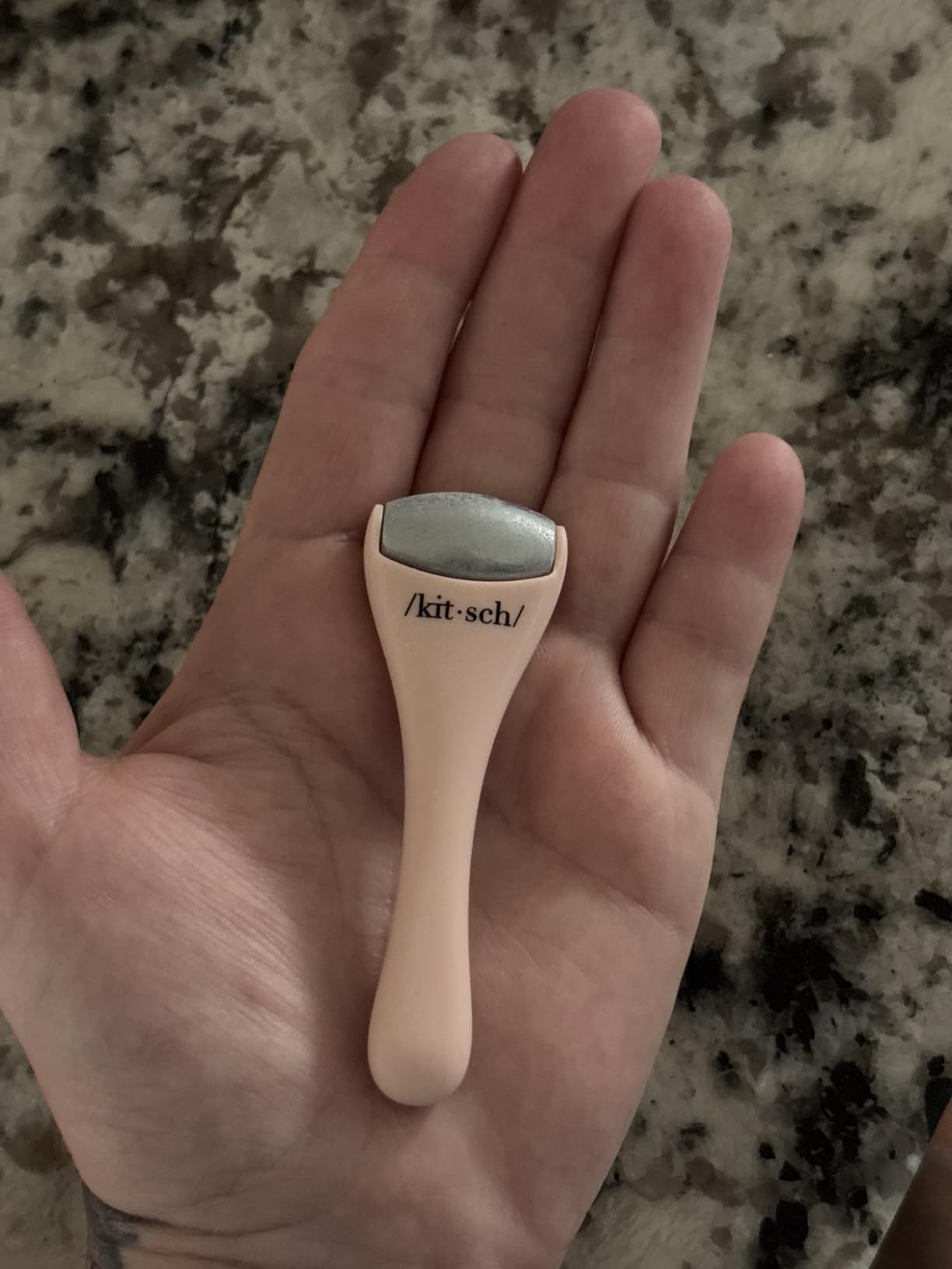 Kitsch Ice Roller for Face - Stainless Steel Ice Face Roller to Reduce Puffiness, Redness & Headaches - Cooling Facial Roller for Skin Care, Irritation Relief & Spa-Like Experience at Home-Pink customer photo 2