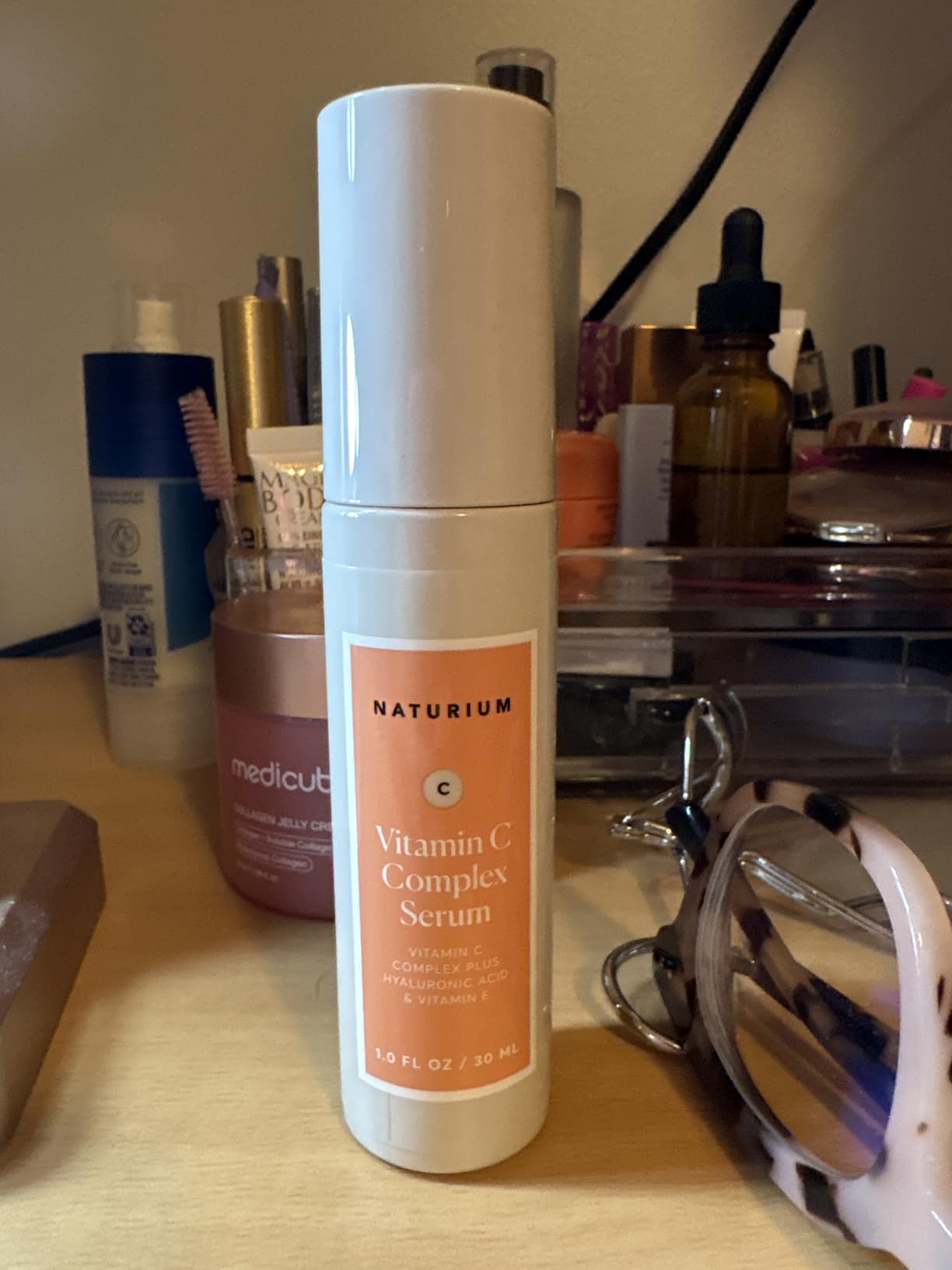 Naturium Vitamin C Complex Serum, Hyaluronic Acid & Vitamin E, 1 fl oz | Facial Treatment for Fine Lines & Wrinkles, Anti-Aging Formula for Hydration, Sensitive Skin, Travel Size, Face Serum customer photo 1