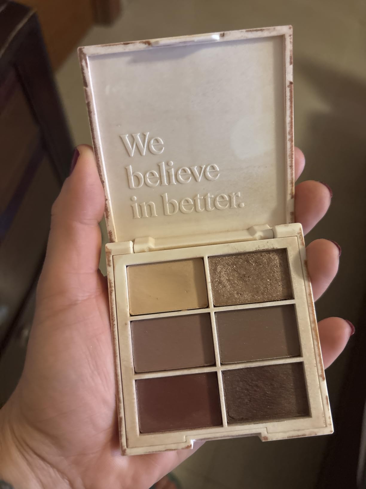 ILIA - The Necessary Eyeshadow Palette | Talc-Free, Matte, Satin + Metallic Highly Pigmented + Blendable Finishes | Cruelty-Free, Vegan (Warm Nude, 6 x 0.05 oz | 1.5 g) customer photo 2