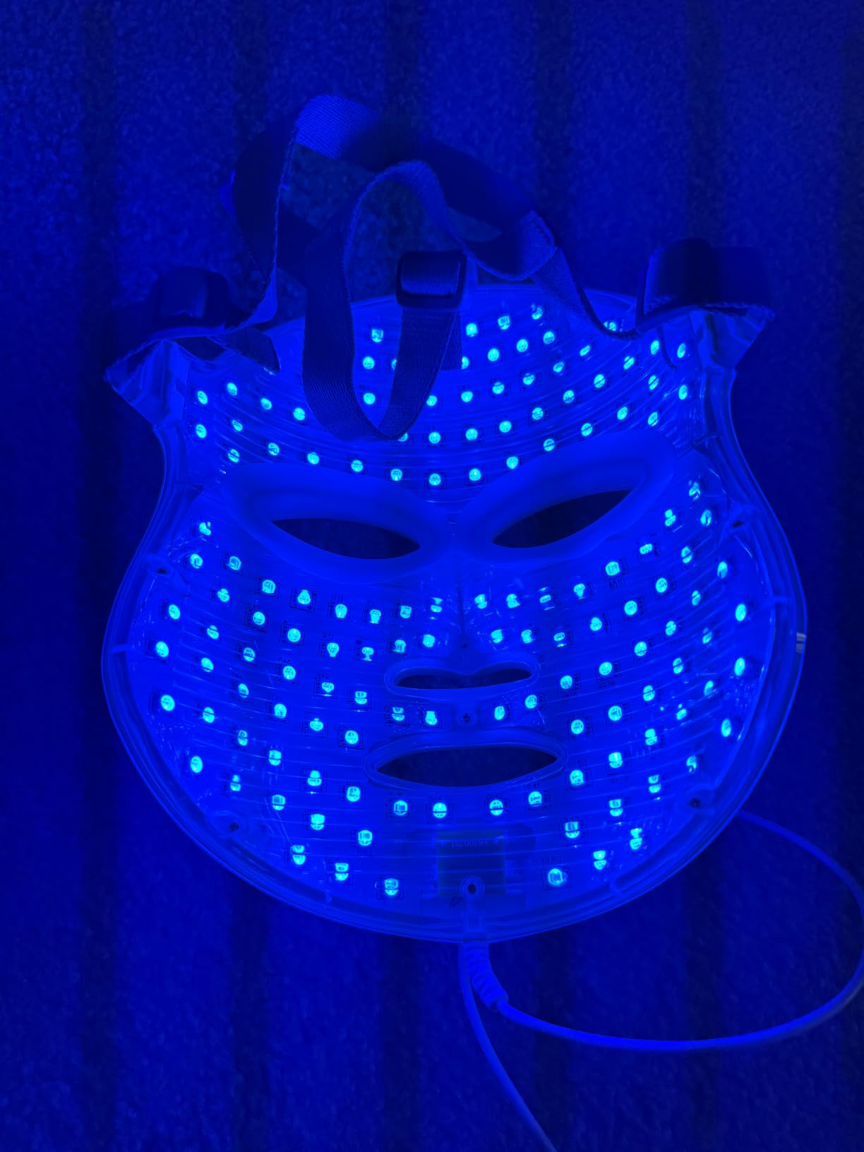 Aphrona FDA cleared Moonlight LED Facial Mask Skin Care Mask, LED Light Therapy for face, Red light Blue light for Acne Removal Wrinkle Reduction, 450 Powerful LED Chips customer photo 1