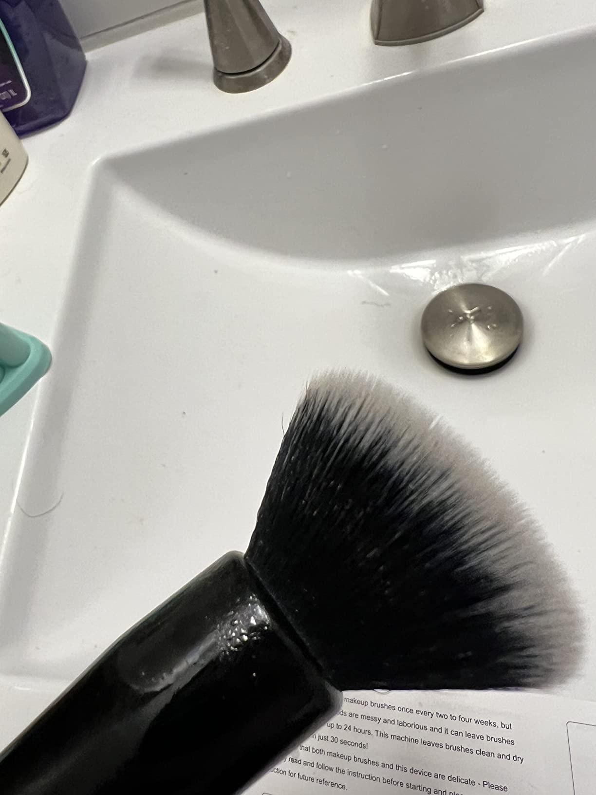 Senbowe Upgraded Makeup Brush Cleaner and Dryer Machine, Electric Cosmetic Automatic Brush Spinner with 8 Size Rubber Collars, Wash and Dry in Seconds, Deep Cosmetic Brush Spinner for Brushes customer photo 2