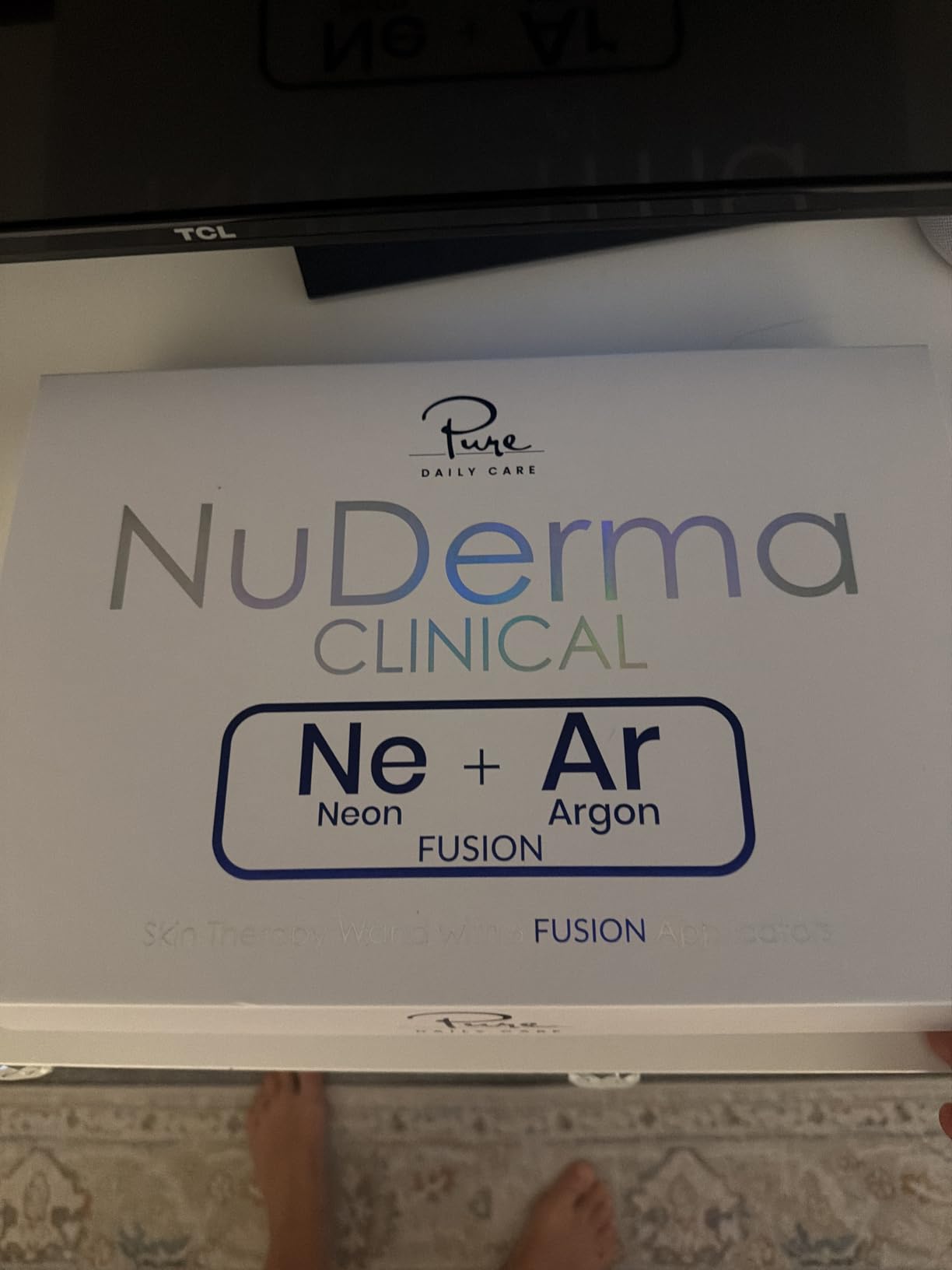 Pure Daily Care NuDerma Clinical Portable Skin Therapy Wand, Machine with 6 Fusion Neon + Argon Wands - Anti Aging - Clarifying - Skin Tightening & Radiance - Wrinkle Reducing customer photo 1