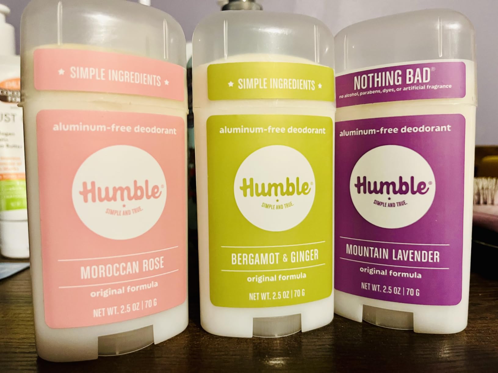 Humble Aluminum-Free Deodorant for Women & Men, Moroccan Rose - Clean & Fresh Natural Deodorant Stick with Essential Oils for Long-Lasting Odor Control - 1 Pack customer photo 1