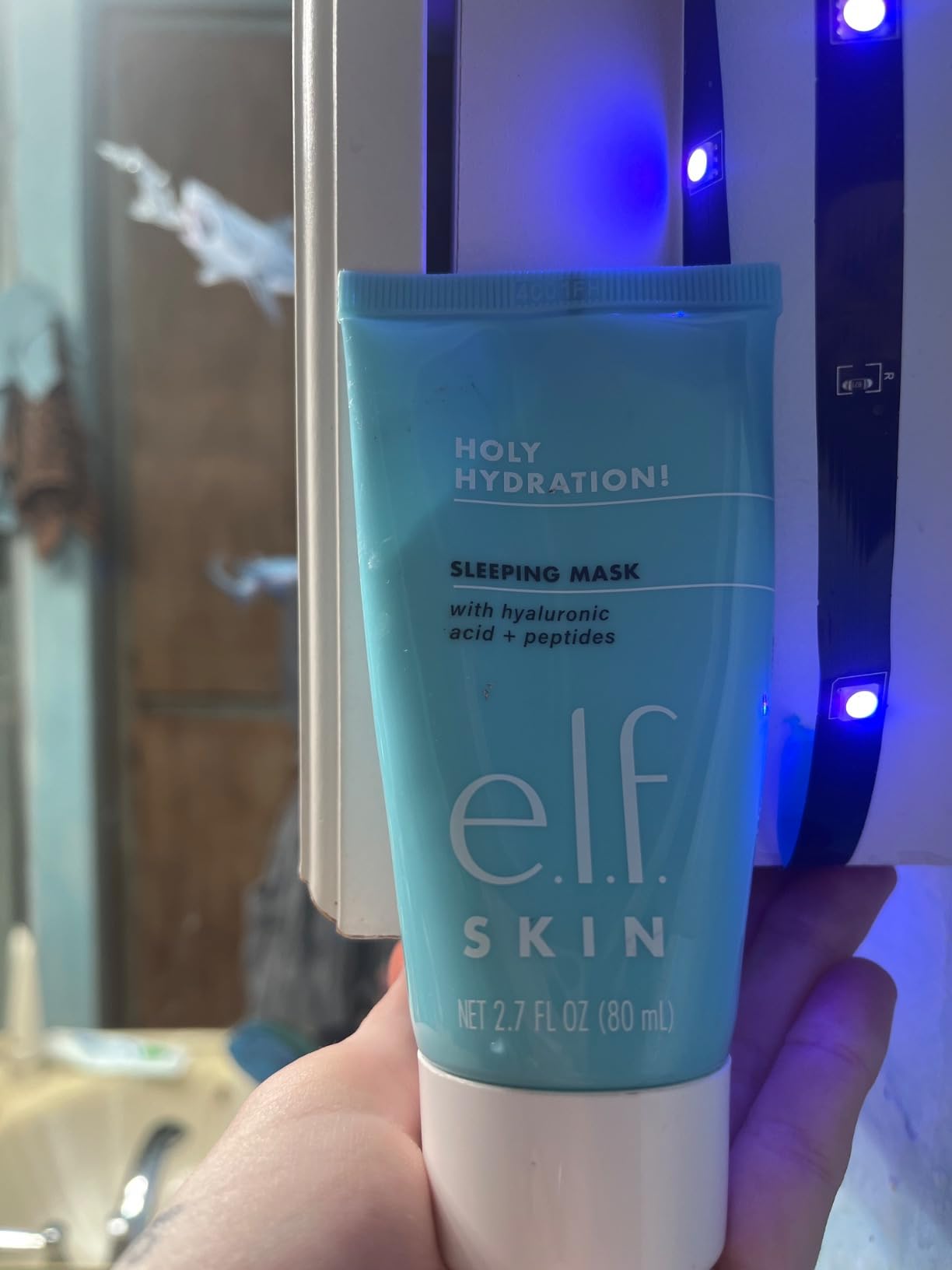 e.l.f. SKIN Holy Hydration! Sleeping Mask, Moisturizing & Plumping Dual-Use Sleep Or Rinse-Off Face Mask, Soothes Skin With A Creamy Formula customer photo 2