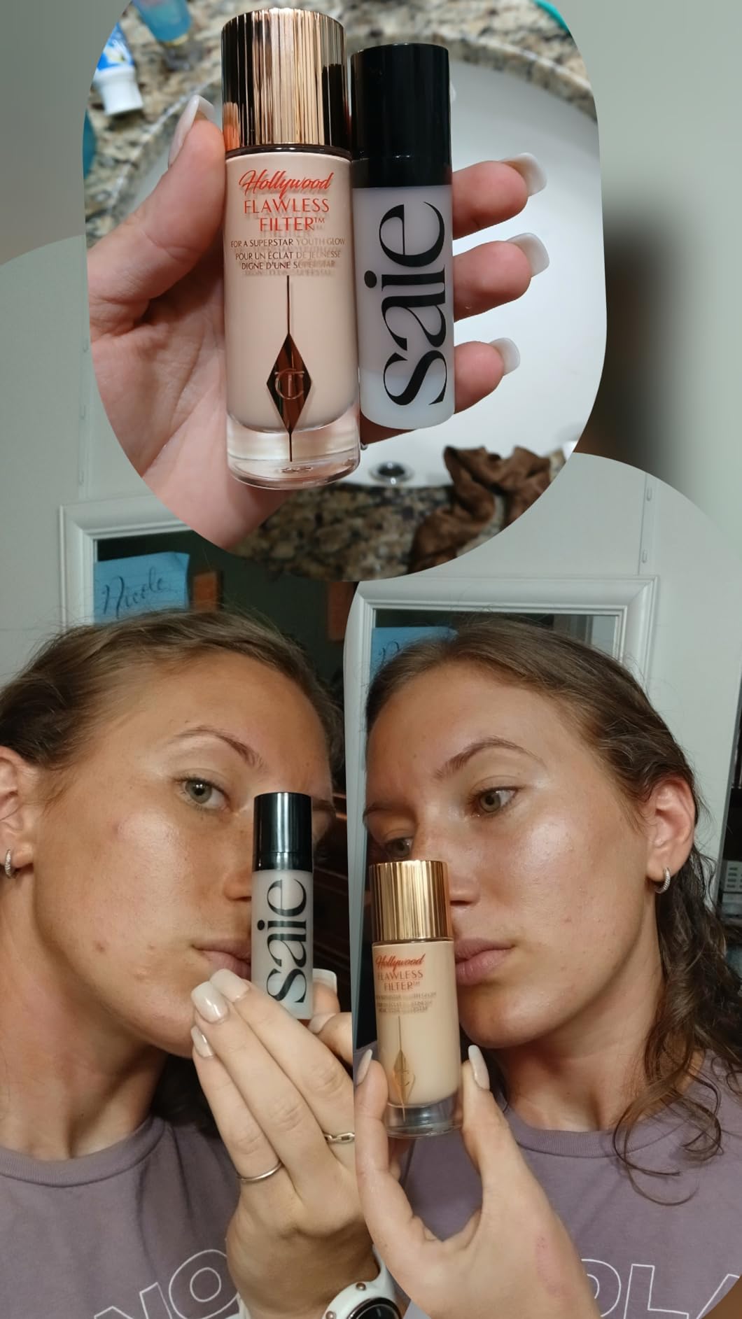 Saie Mini Glowy Super Gel Illuminating Face Makeup Primer, Starglow (.5 oz) | Multipurpose Hydrating Glow Serum Gel with Squalane Oil, Glitter-Free Liquid Highlighter, Non-Comedogenic Skincare Makeup customer photo 1