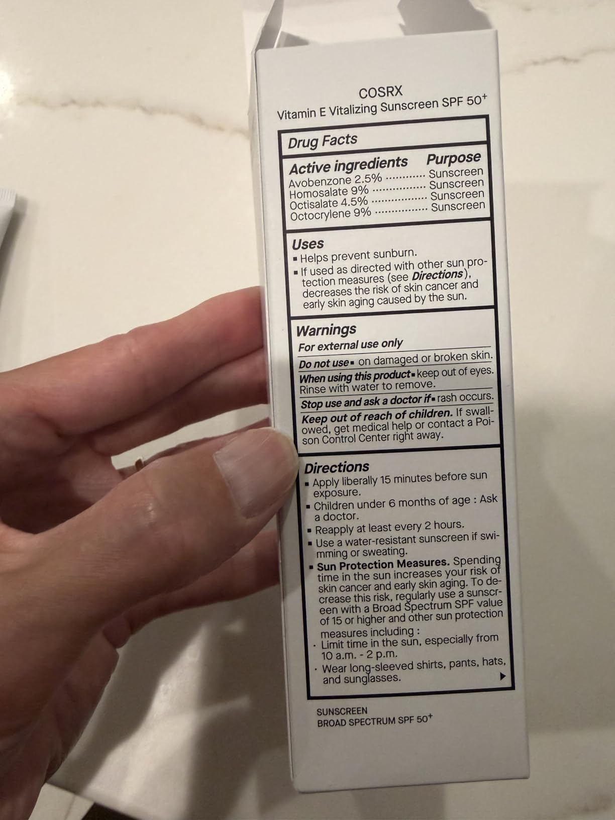 COSRX Vitamin E Sunscreen SPF 50, Natural Glow, for Oily Skin, 1.69 fl oz | Hydrating Face Sunscreen, Lightweight, Non-Sticky, No White Cast, Beach Essentials, Travel Essentials, Korean Skincare customer photo 1