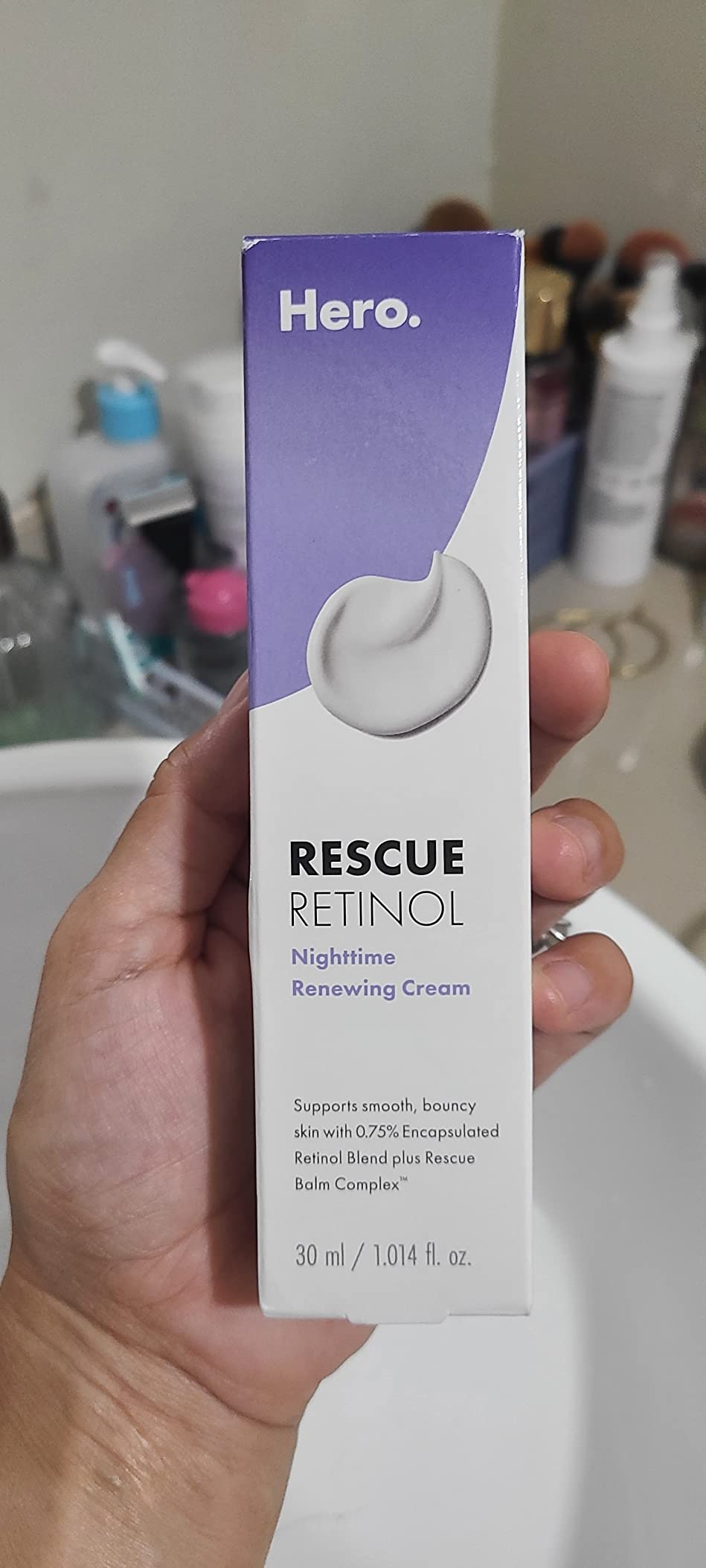 HERO COSMETICS Rescue Retinol Nighttime Renewing Retinol Cream | Safe for Sensitive Skin customer photo 1
