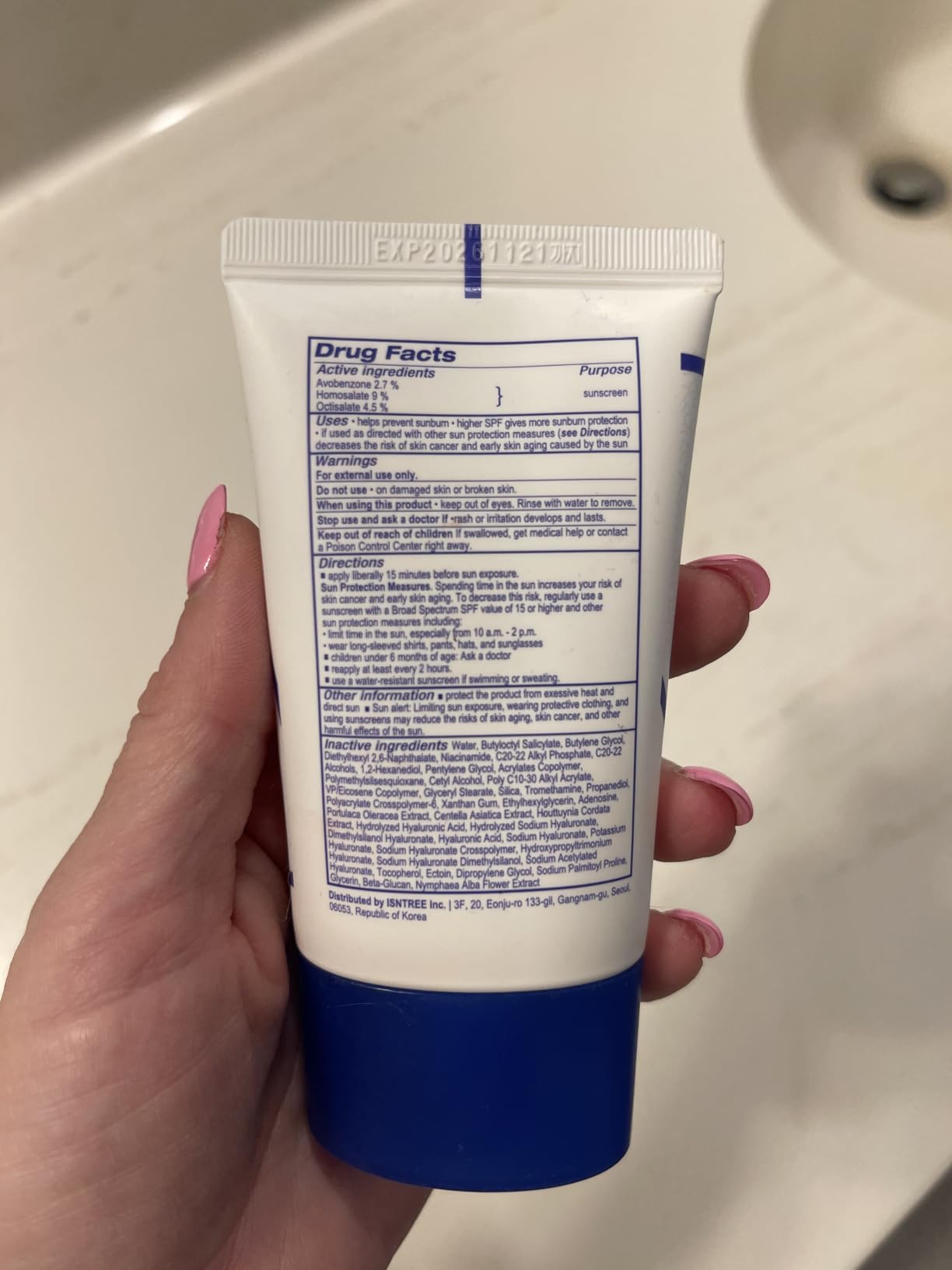 ISNTREE Hyaluronic Acid Daily Sun Gel SPF 30, Korean Face Sunscreen, No White Cast, 1.69 fl oz customer photo 2