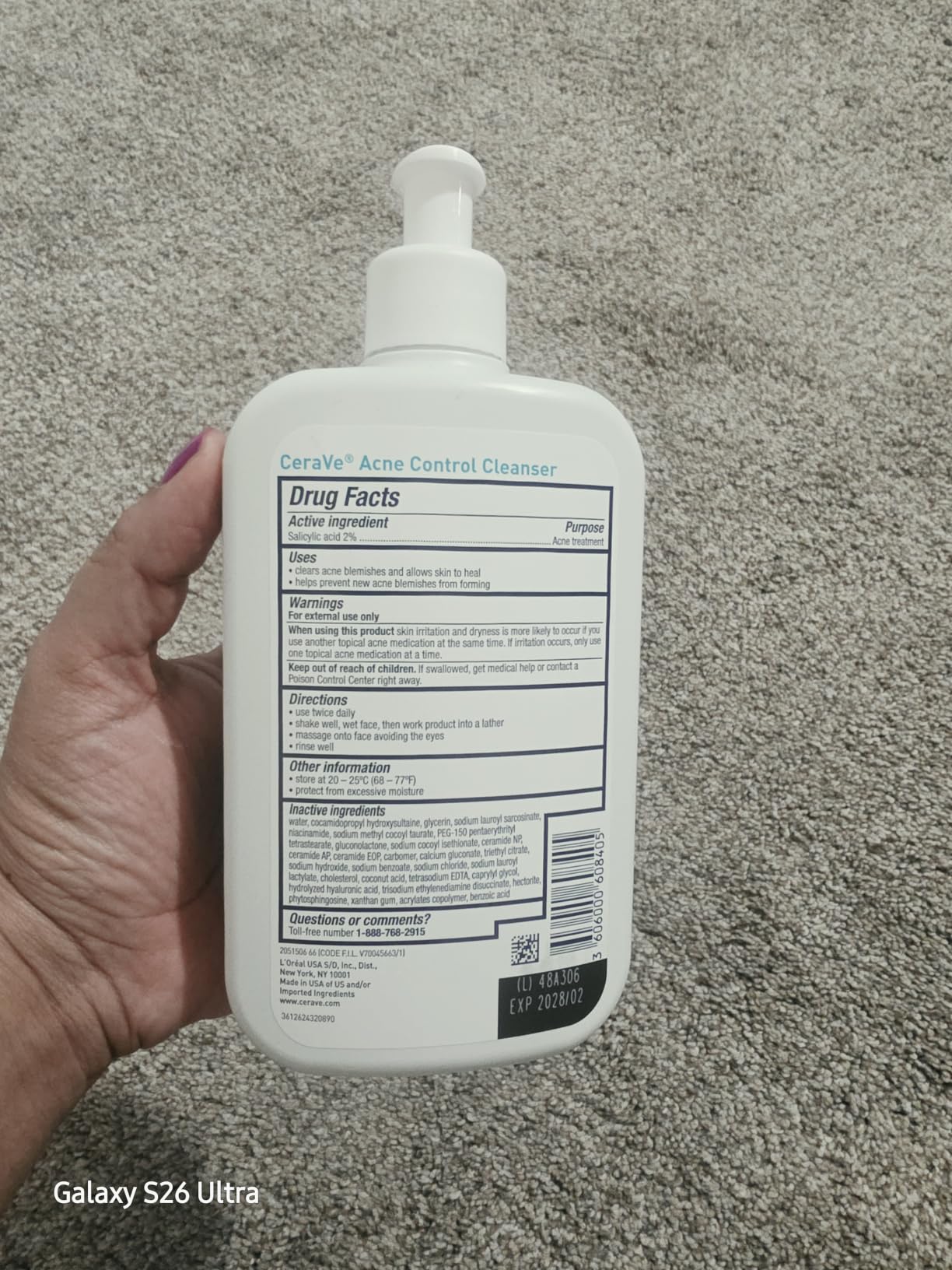 CeraVe Acne Control Cleanser, Face Wash with 2% Salicylic Acid, 16 oz customer photo 2