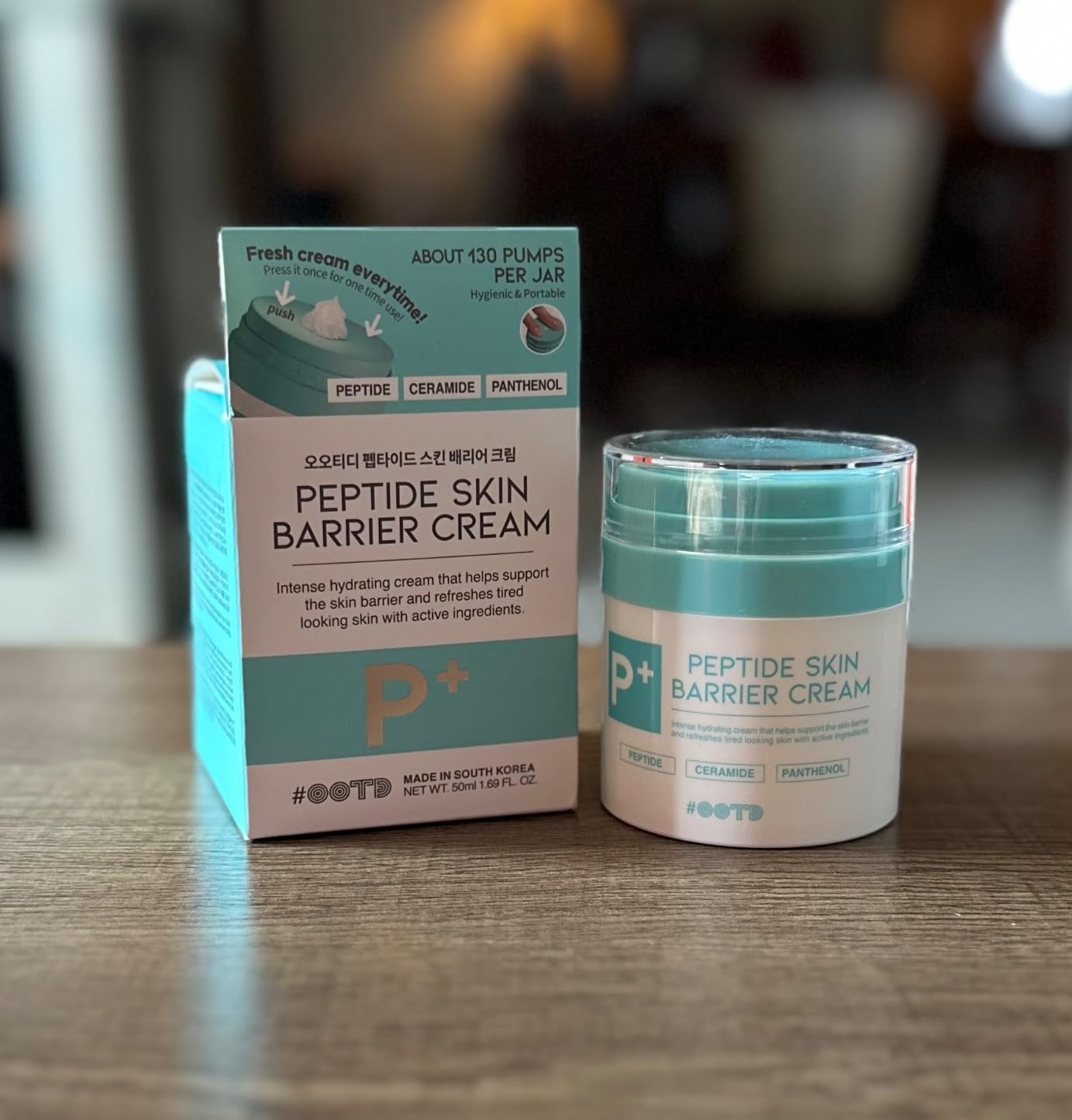 #OOTD Peptide Skin Barrier Facial Cream, 1.69 fl oz | Korean Skincare | Peptide moisturizer cream with Ceramide & Panthenol; smoothes fine lines, fortifies barrier & deeply hydrates dry skin customer photo 1
