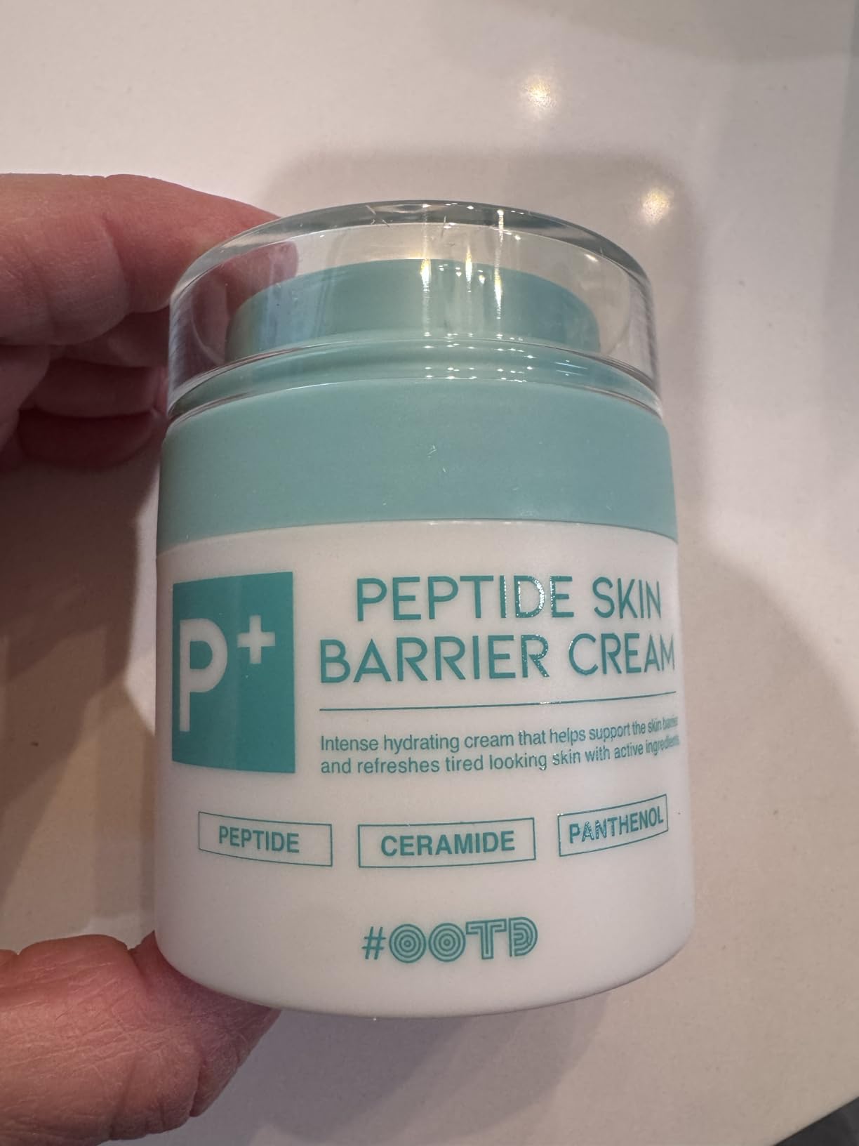 #OOTD Peptide Skin Barrier Facial Cream, 1.69 fl oz | Korean Skincare | Peptide moisturizer cream with Ceramide & Panthenol; smoothes fine lines, fortifies barrier & deeply hydrates dry skin customer photo 2
