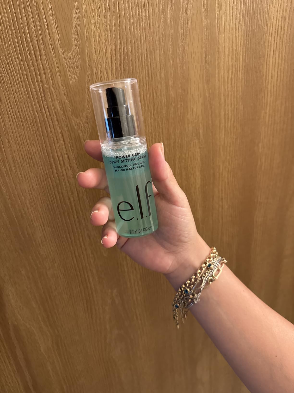 e.l.f. Power Grip Dewy Setting Spray, Ultra Fine Mist Made With Hyaluronic Acid, Grips Makeup For A Hydrated-Looking, Dewy Finish, Vegan & Cruelty-Free customer photo 1