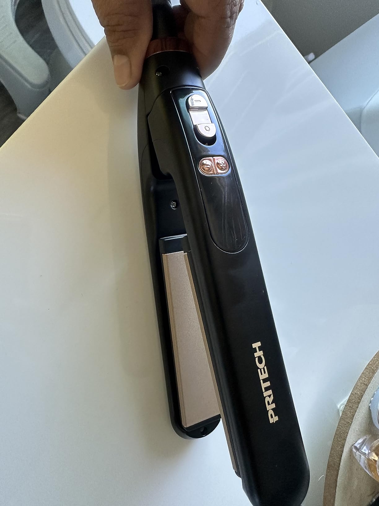 Flat Iron Cordless, Mini Hair Straightener and Curler for On The Go (Pink) | Portable Travel Size USB-C Rechargeable Dual Voltage Straightening Iron for Thin Straight Fine Hair with Charging Dock customer photo 2
