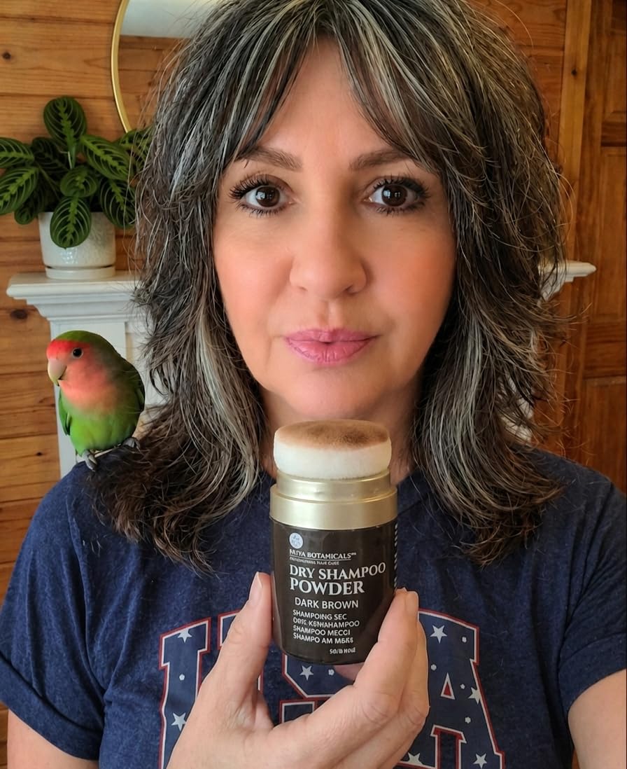 Non-Aerosol Dry Shampoo Powder - Lavender - 0.42 oz Travel | Non-Aerosol Volumizing Powder Infused with Biotin & Korean Ginseng - Absorbs Oil & Refreshes Hair - Travel-Friendly Size customer photo 1