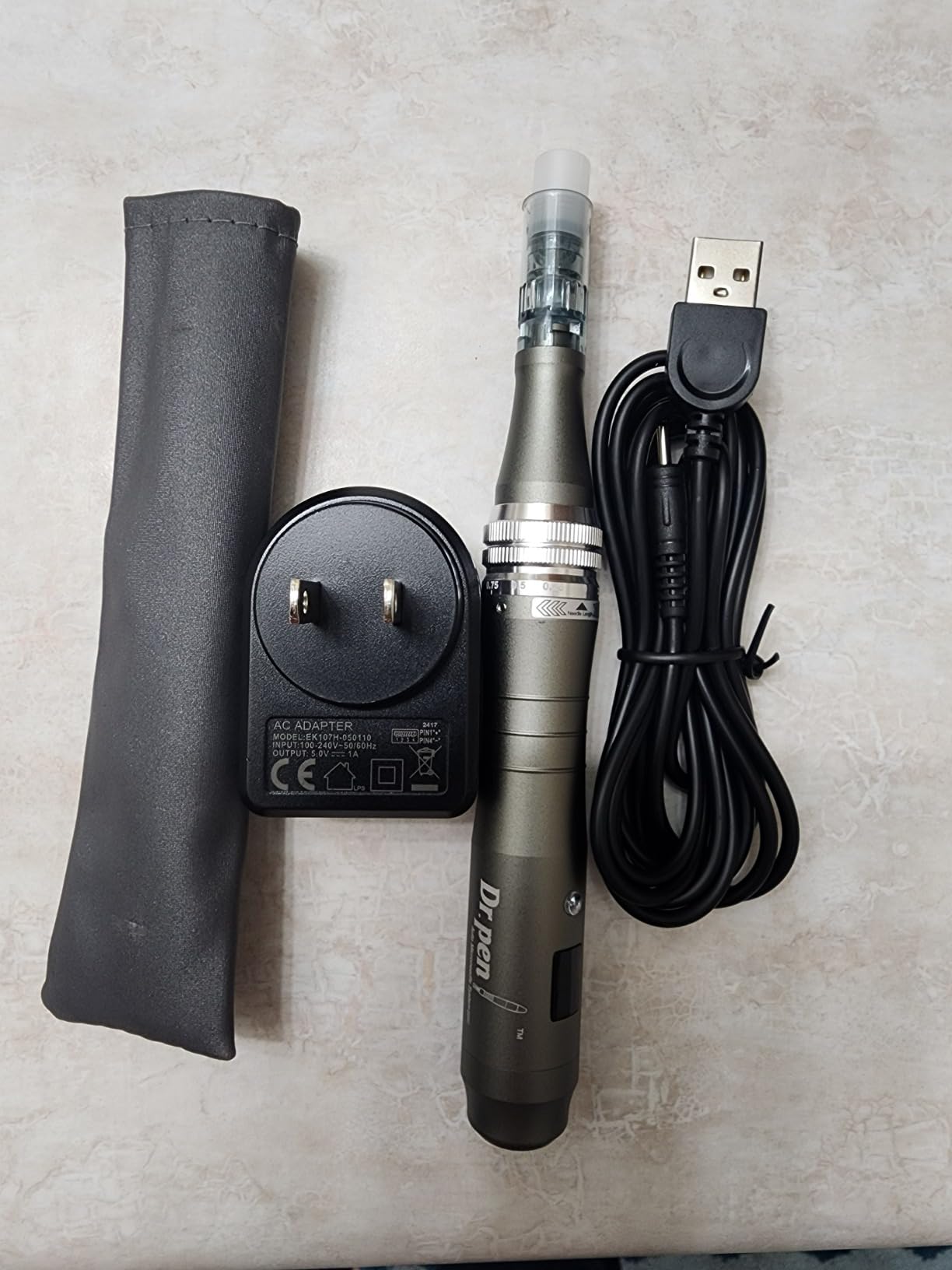 M8 Microneedling Pen 0.25mm Rechargeable with 20 Cartridges for Home Use customer photo 2