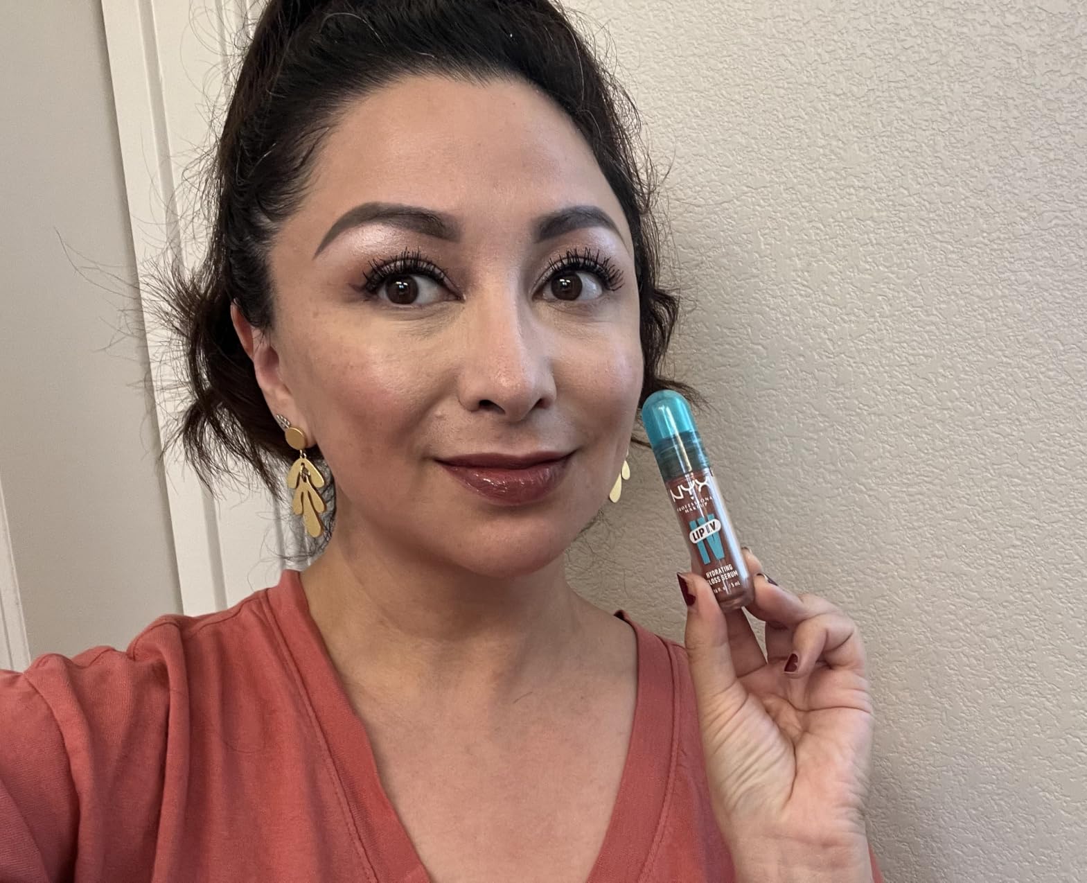 NYX PROFESSIONAL MAKEUP Lip IV Hydrating Glossy Lip Stain with 12HR Hydration - Drippin In Rose (Pink) customer photo 1
