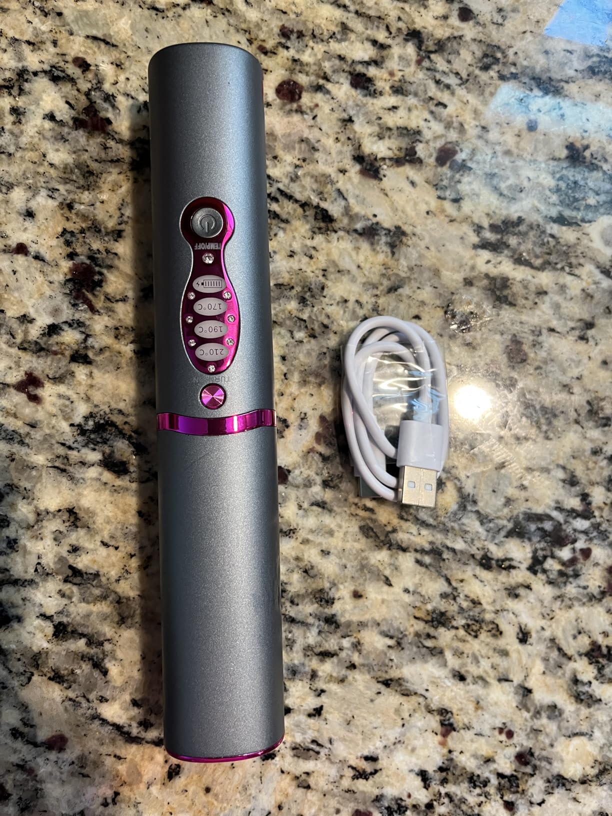OBEST Cordless Hair Straighteners Curler 2 in 1, Fast Heating Cordless Flat Iron, Portable Straightener for Hair Straightening and Curling, 5000mAh, Titanium Curling Iron with Protective Plates customer photo 1