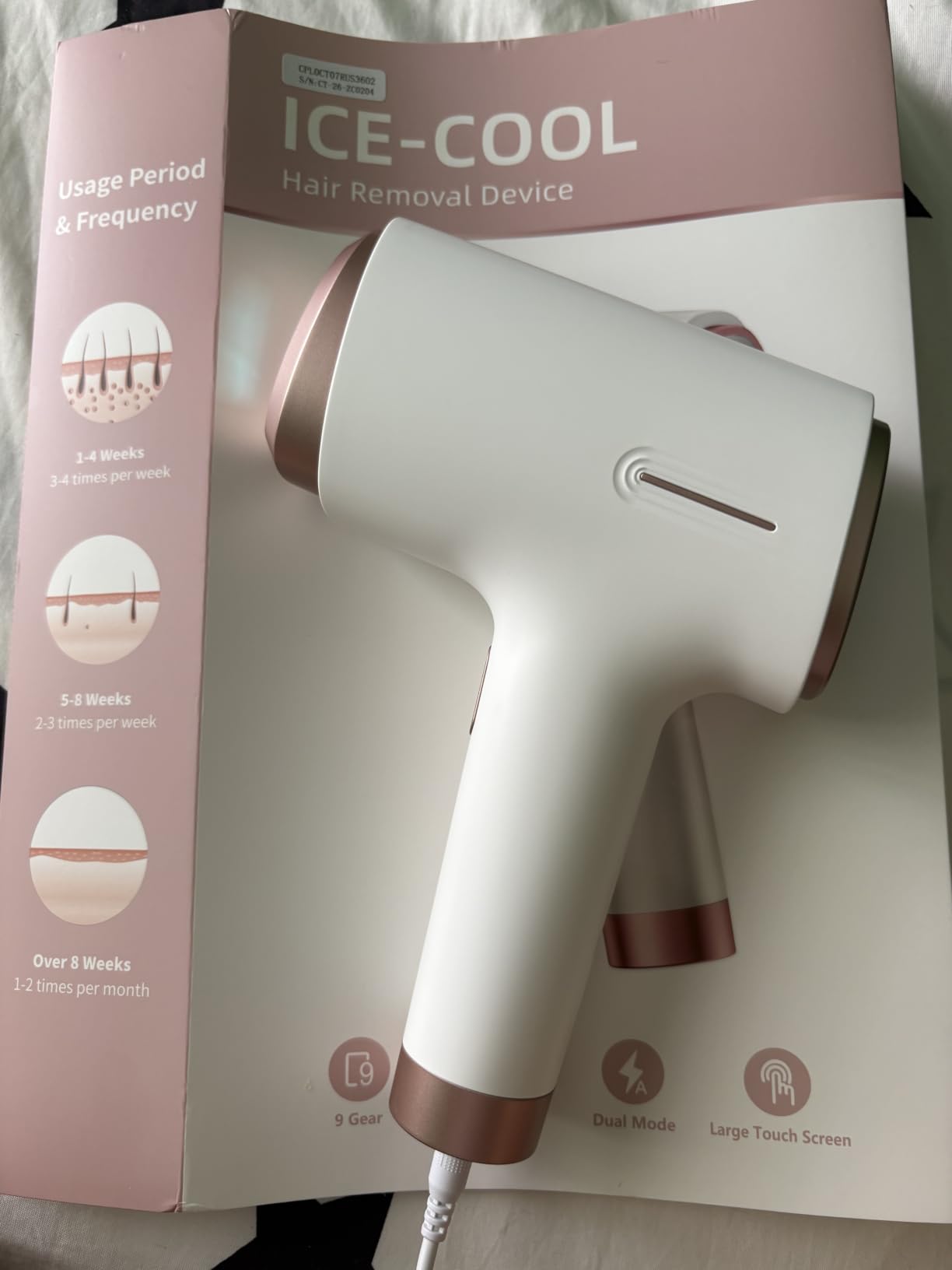 Ubroo IPL Laser Hair Removal Device, 21J Energy, 96% Hair Reduction, 41°F Ice Cooling for Women & Men, Face Bikini Underarm, Safe & Painless, At-Home Professional Results customer photo 1