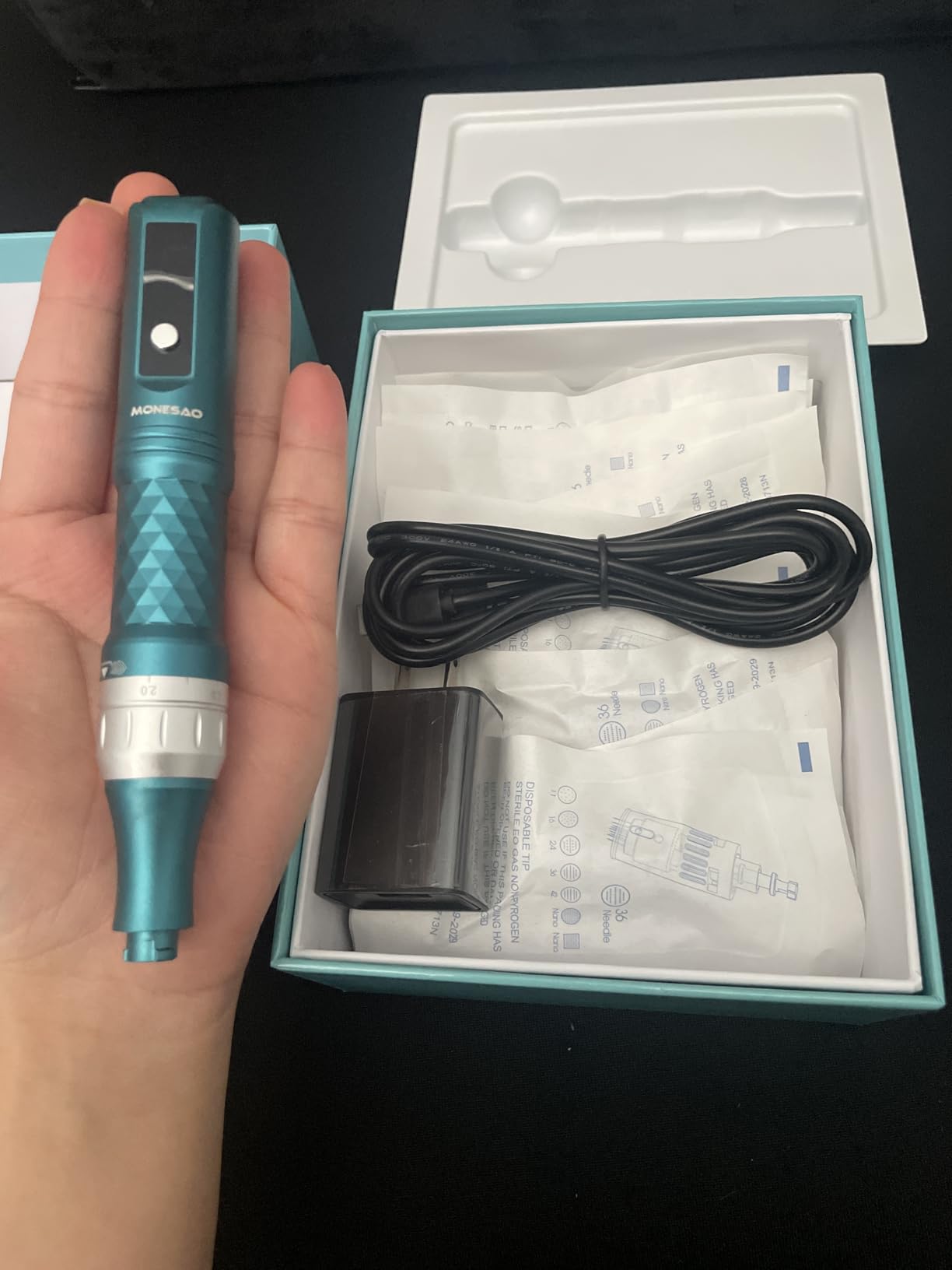 Home Use Derma Roller Pen Skin Care Beauty Kit Tool for Face Hair Beard customer photo 1