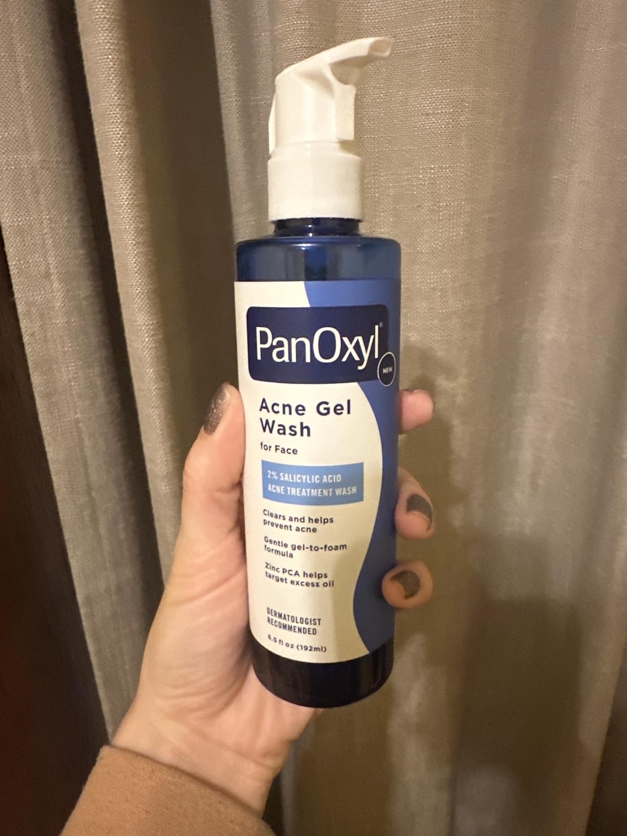 PanOxyl Acne Gel Wash, 2% Salicylic Acid, Moisturizes with Blue Algae and Aloe Vera, Mattifies with Zinc PCA, Nourishes Skin with Green Tea Extract and Betaine, with Allantoin, 6.5oz customer photo 2