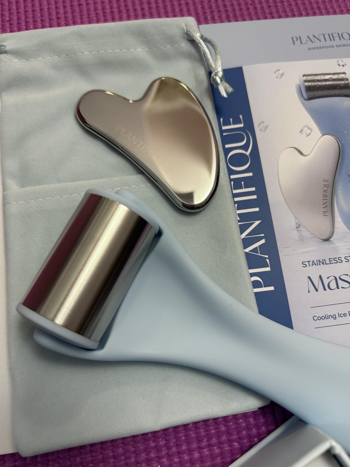 PLANTIFIQUE Ice Roller for Face - Stainless Steel Cooling Eye Roller - Reduce Puffiness, Improve Lymphatic Drainage & Soothe Skin customer photo 1