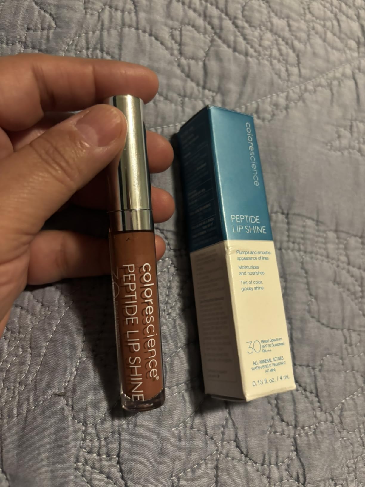 Colorescience, Peptide Lip Shine, SPF 30 | Clinically Proven to Plump, Hydrate & Nourish Lips, Dye-Free Buildable Color, All-Mineral customer photo 1
