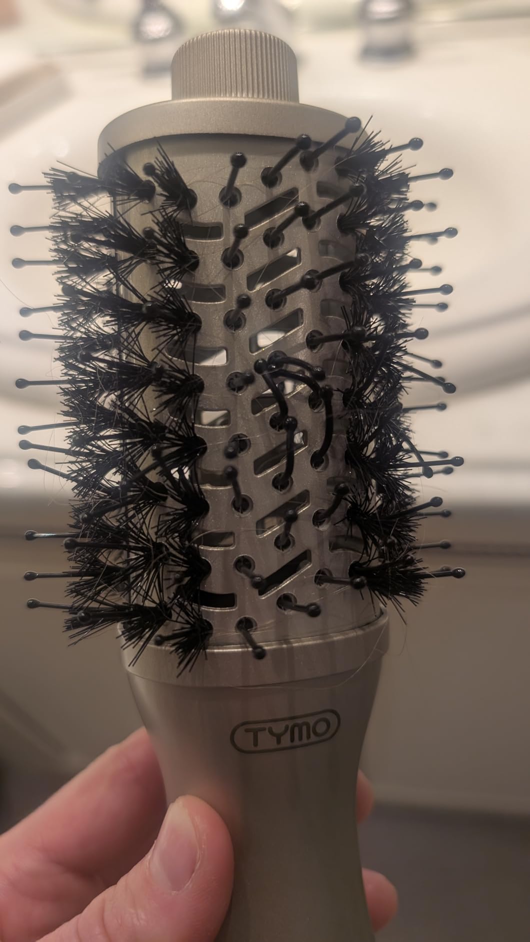 TYMO 2.0 Hair Blow Dryer Brush - AIRBEAM MINI Blowout Hot Air Brush, One Step Volumizer, 2 Inch Oval Barrel Curling Styler, 3X Faster Drying, 0.6 lb Lightweight, Straightener Curling in One, Black customer photo 1