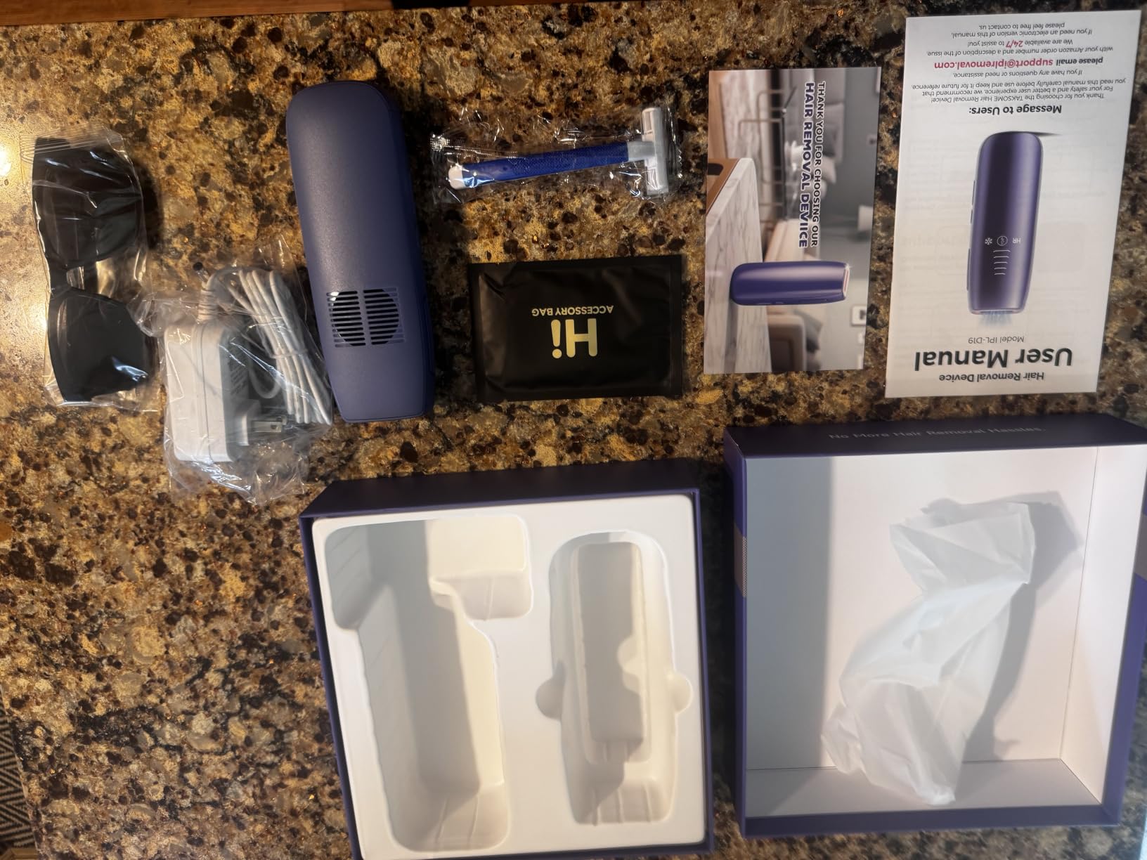 2026 Upgraded Laser Hair Removal with 5℃ Ice Cooling, Painless IPL Laser Hair Removal Device for Women & Men, 999,999 Flashes, 5 Levels, 2 Modes, Permanent At-Home Hair Removal for Face & Body customer photo 2