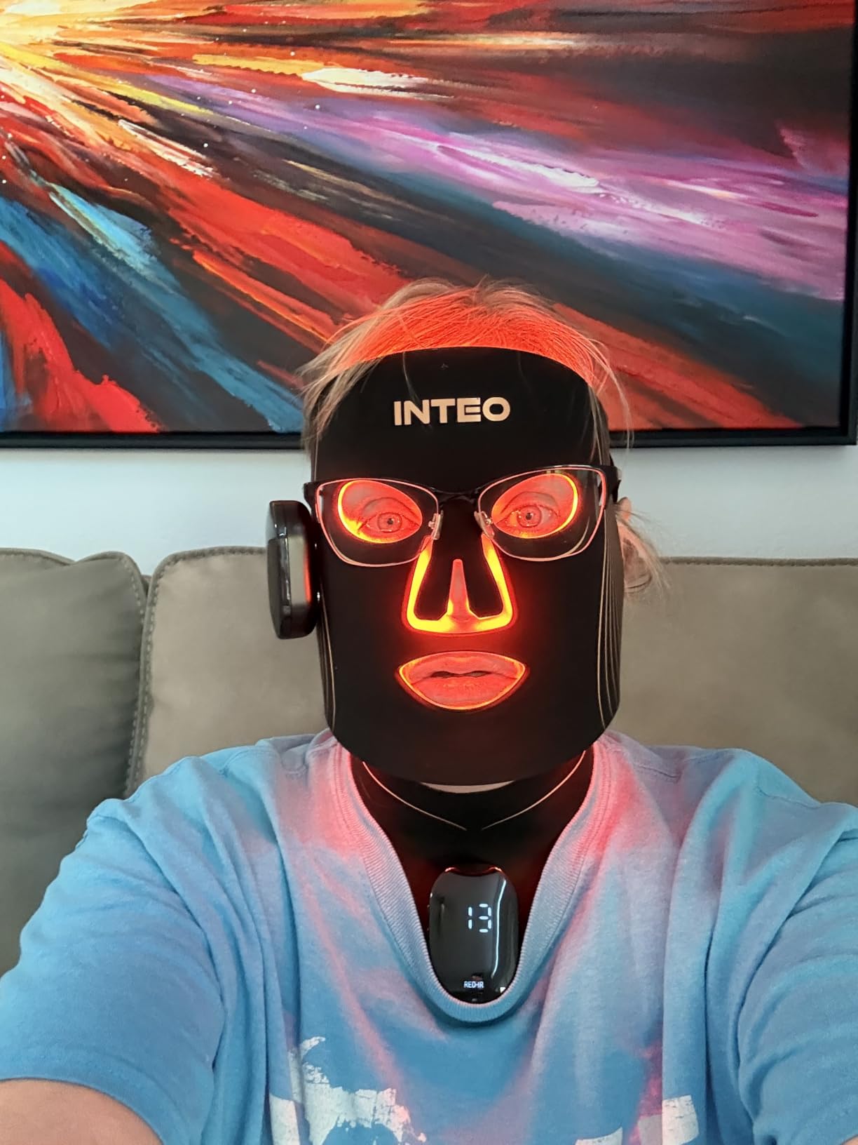 Red Light Therapy Mask for Face & Neck, 4 Modes, Cordless LED Face Mask | 680 LEDs, Red & Near Infrared Light Therapy, 2000mAh Rechargeable, Full Face Coverage, Timer, Anti-Aging Skin Firming customer photo 1