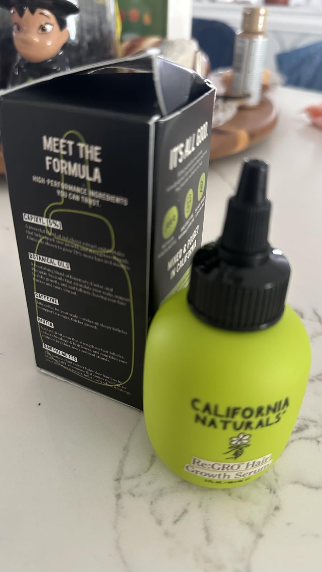 California Naturals Women's ReGRO Anti-Thinning Scalp Serum, 5% Capixyl with Biotin, Caffeine & Castor and Rosemary Oil, Non-Sticky Cooling Formula, Vegan & Cruelty Free, 3oz customer photo 1