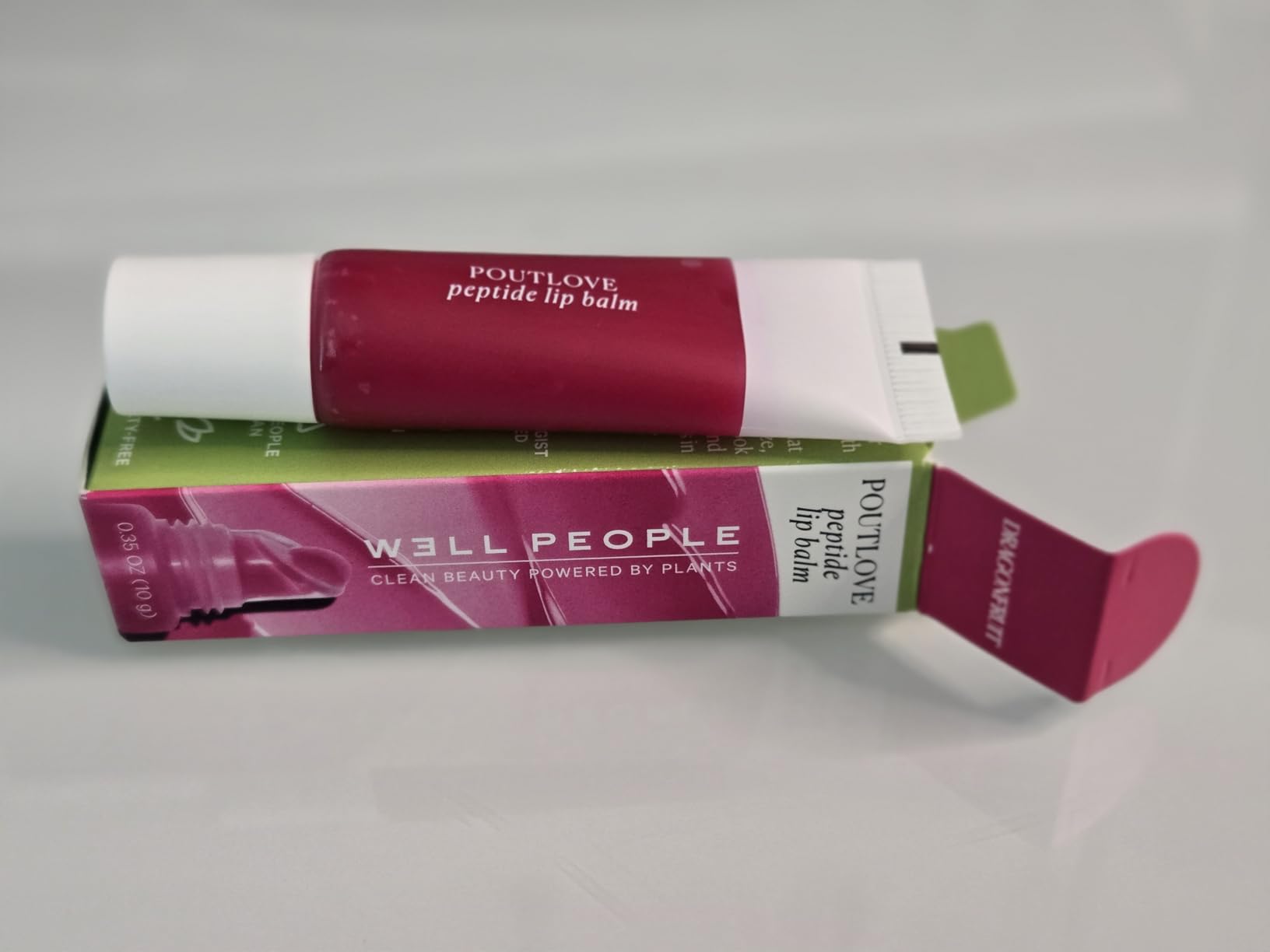 Well People Poutlove Peptide Lip Balm, Hydrating Sheer Tinted Lip Treatment with Peptide Complex, Murumuru Butter & Sesame Seed Complex for a Plumper, Smoother-Looking Pout, Pink Grapefruit customer photo 2