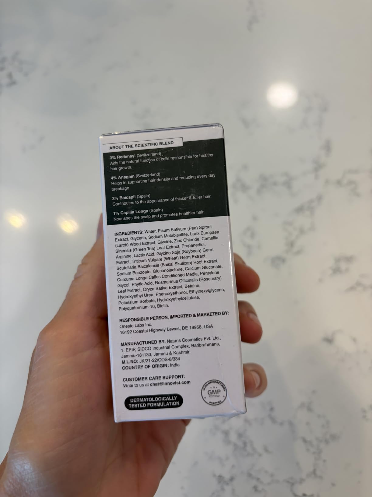 Bare Anatomy Advanced Hair Density Serum | 3% Redensyl, 4% Anagain, 3% Baicapil, 1% Capilia Longa, Rosemary, Biotin & Rice Extract | Reduces Hair Fall, Supports Hair Growth for Men & Women | 30 ml customer photo 2