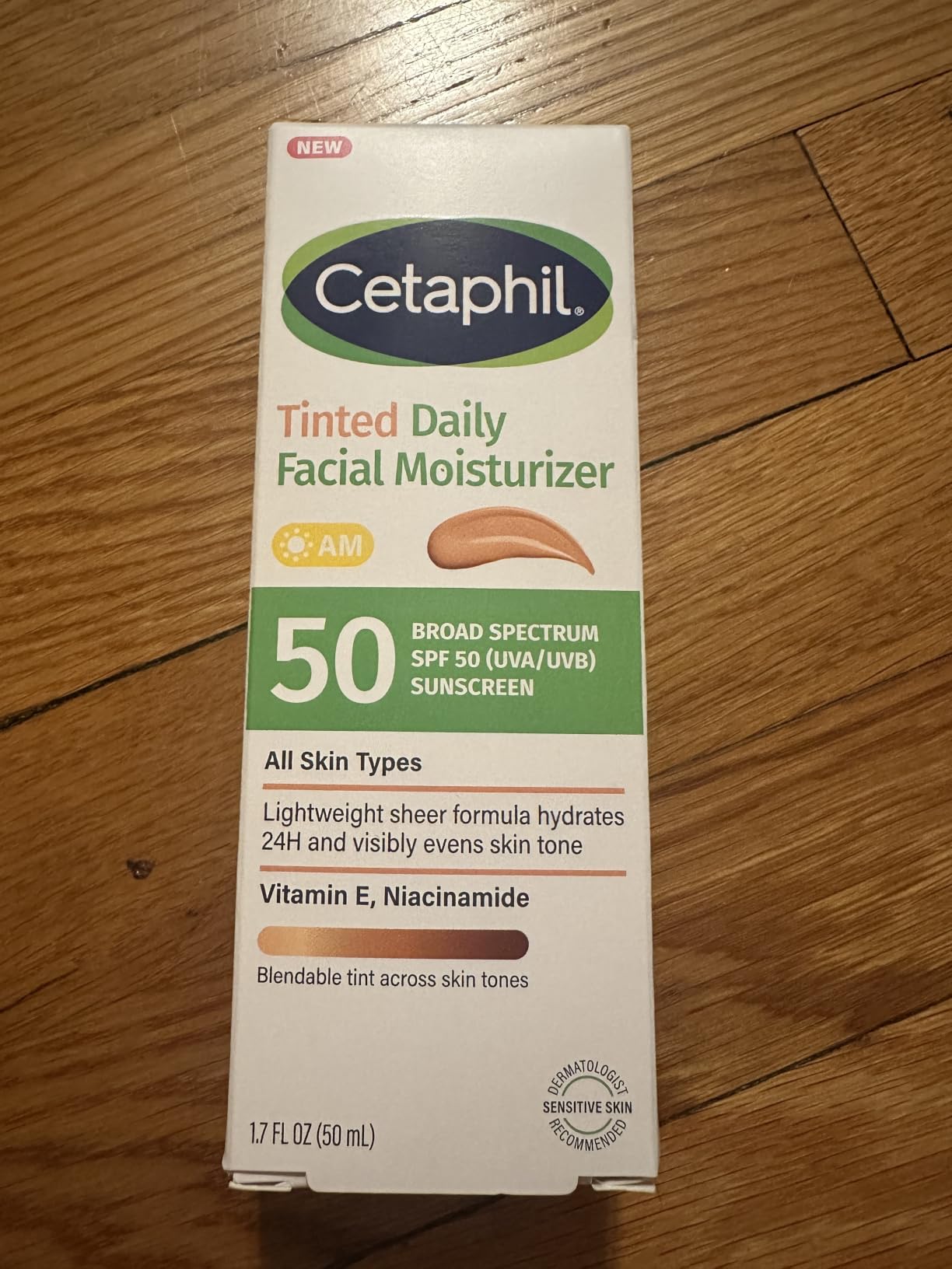 Cetaphil Tinted Facial Moisturizer SPF 50, All Skin Types, 1.7 oz | Lightweight Tinted Sunscreen, Broad Spectrum SPF 50, Vitamin E & Niacinamide, Hydrates all Skin Types, BB Cream Alternative customer photo 1