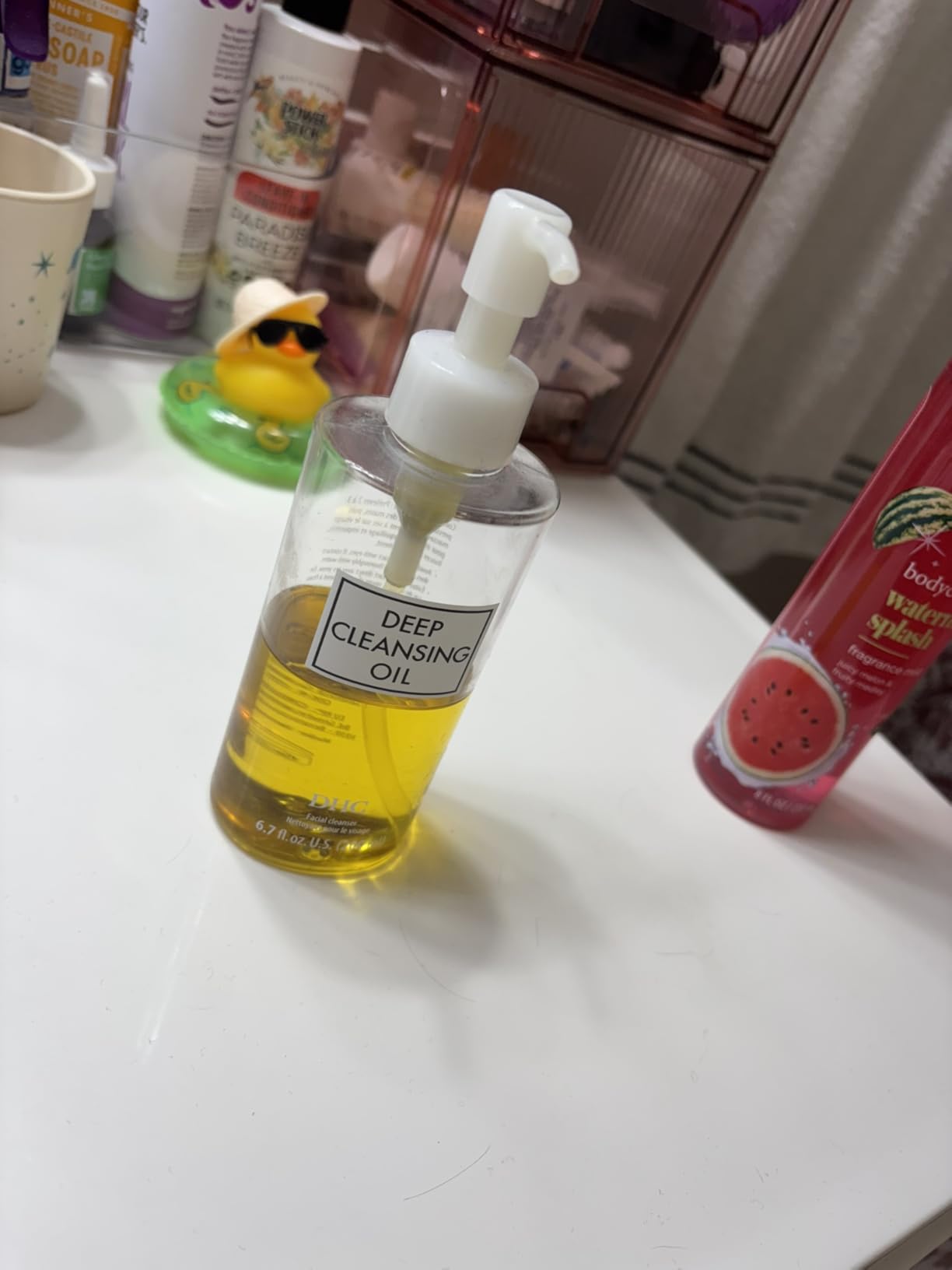 DHC Deep Cleansing Oil, Makeup Remover, Gentle Oil Cleanser, 6.7oz + 1oz | Facial Cleansing Oil, Blackhead Remover, Cleanses without Clogging Pores, Residue-Free, Fragrance and Colorant Free customer photo 1