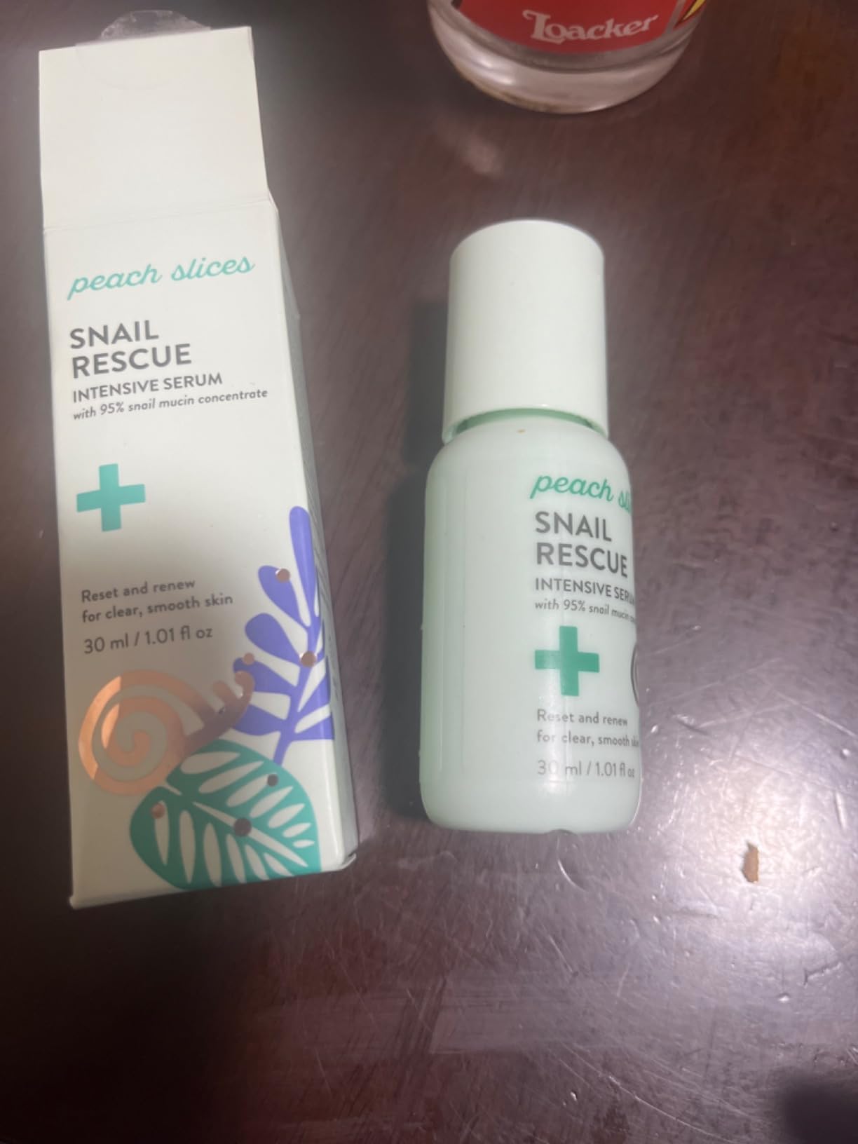 Peach Slices - Snail Rescue Intensive Serum (1.01 oz) - 95% Snail Mucin Concentrate - Reset, Renew & Smooth - Birch Juice, Hyaluronic Acid & Cica - Clean & Cruelty Free - Korean Skin Care & Beauty customer photo 1