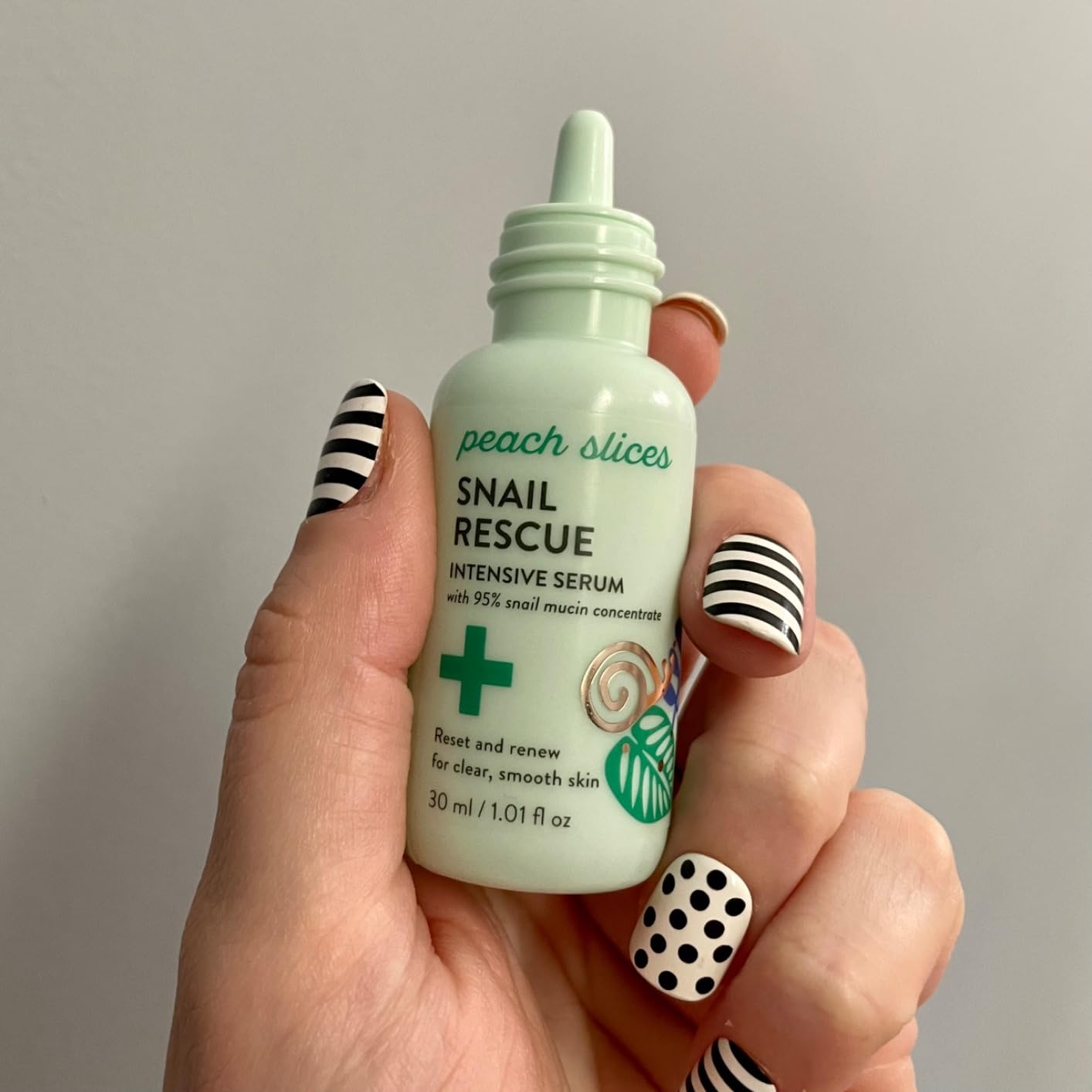 Peach Slices - Snail Rescue Intensive Serum (1.01 oz) - 95% Snail Mucin Concentrate - Reset, Renew & Smooth - Birch Juice, Hyaluronic Acid & Cica - Clean & Cruelty Free - Korean Skin Care & Beauty customer photo 2