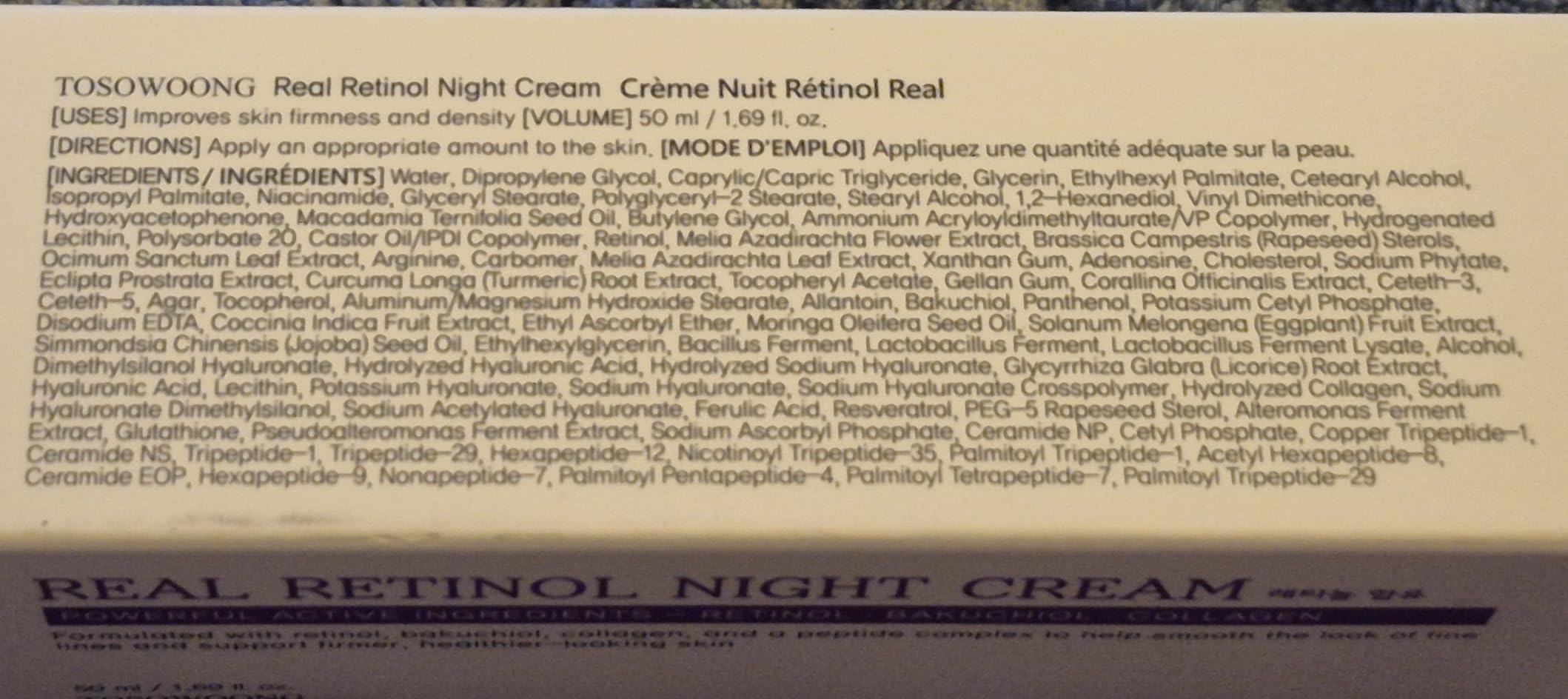 TOSOWOONG Real Retinol 0.1% Night Cream, Anti-Aging | 0.1% Retinol + Bakuchiol, Firming, Pore Minimizing, Face & Neck Moisturizer, Korean Skincare customer photo 2